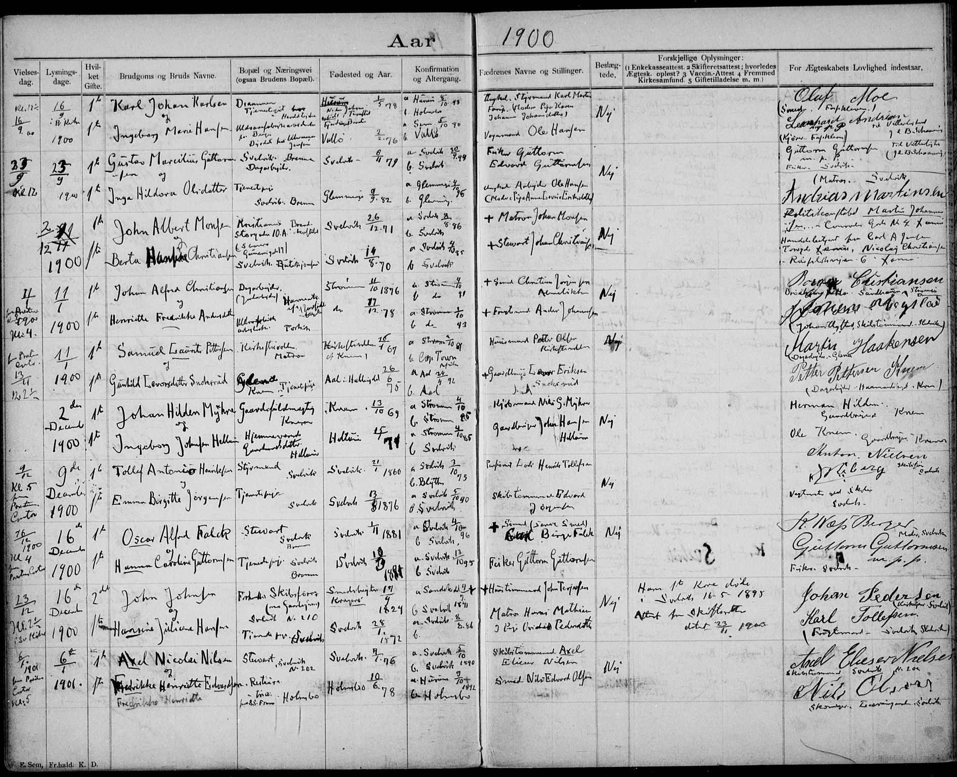 Strømm kirkebøker, AV/SAKO-A-322/H/Ha/L0002: Banns register no. 2, 1897-1919