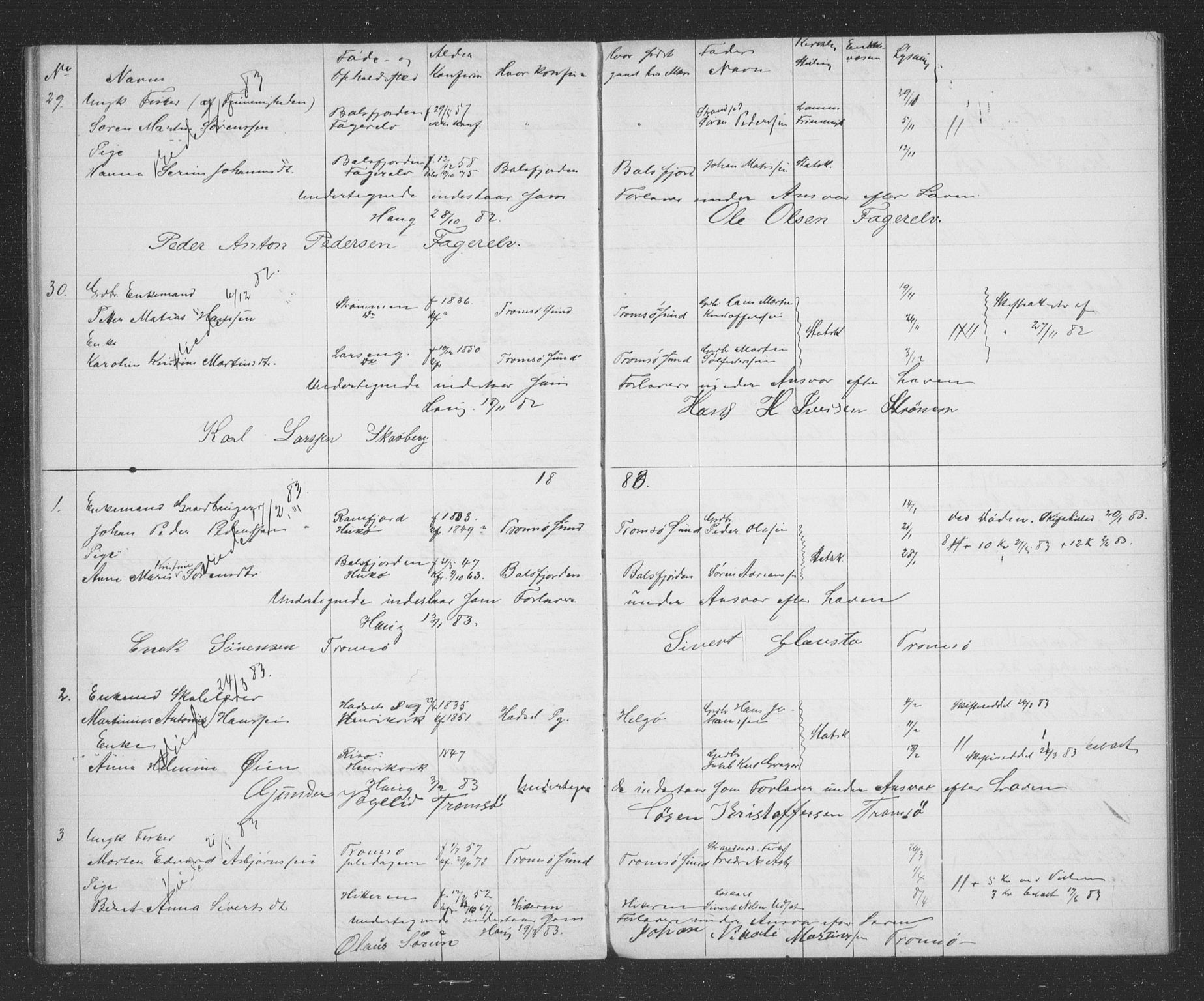 Tromsøysund sokneprestkontor, SATØ/S-1304/H/Hc/L0056: Banns register no. 56, 1880-1887