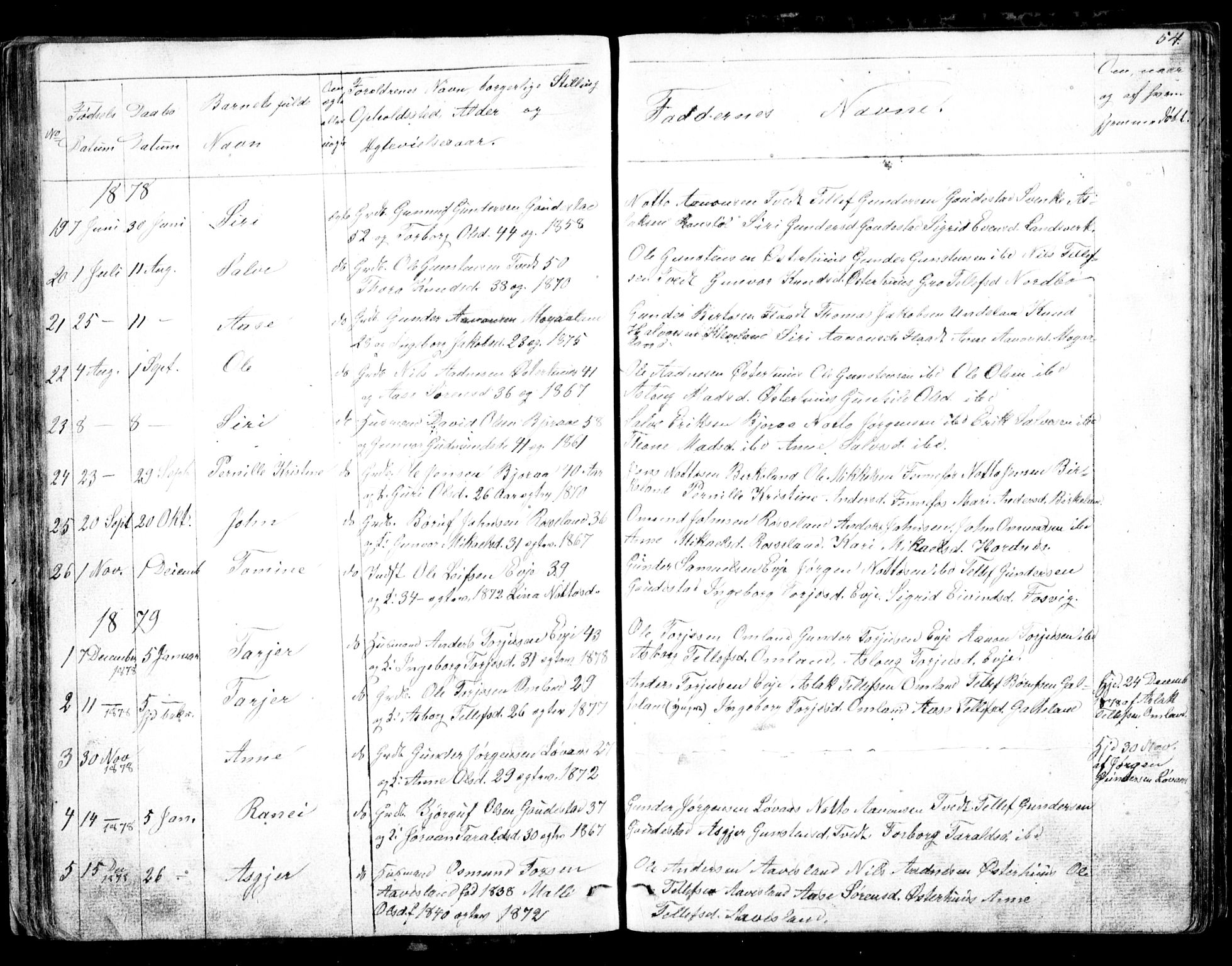 Evje sokneprestkontor, AV/SAK-1111-0008/F/Fb/Fba/L0002: Parish register (copy) no. B 2, 1849-1896, p. 54