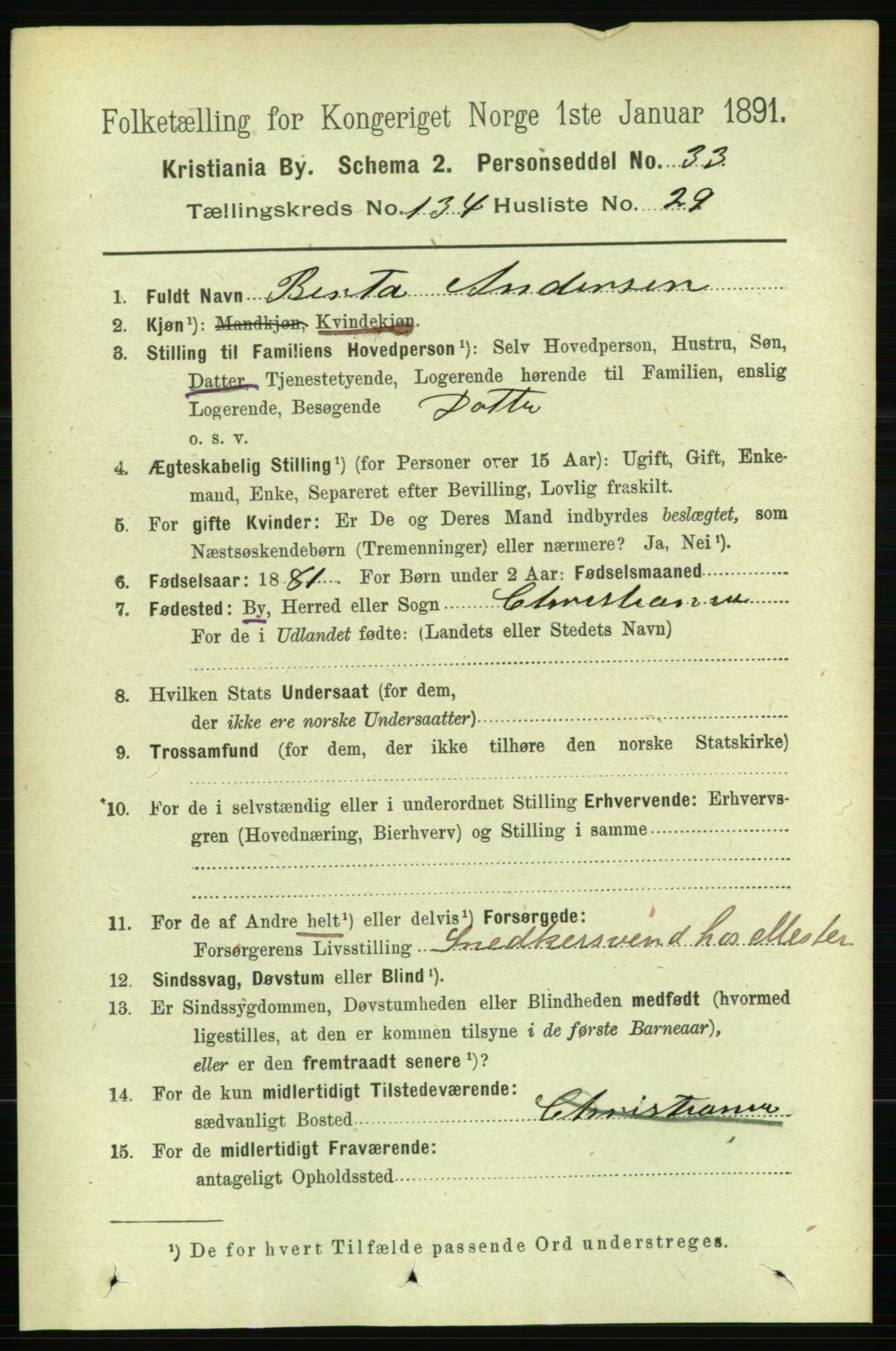 RA, 1891 census for 0301 Kristiania, 1891, p. 74086