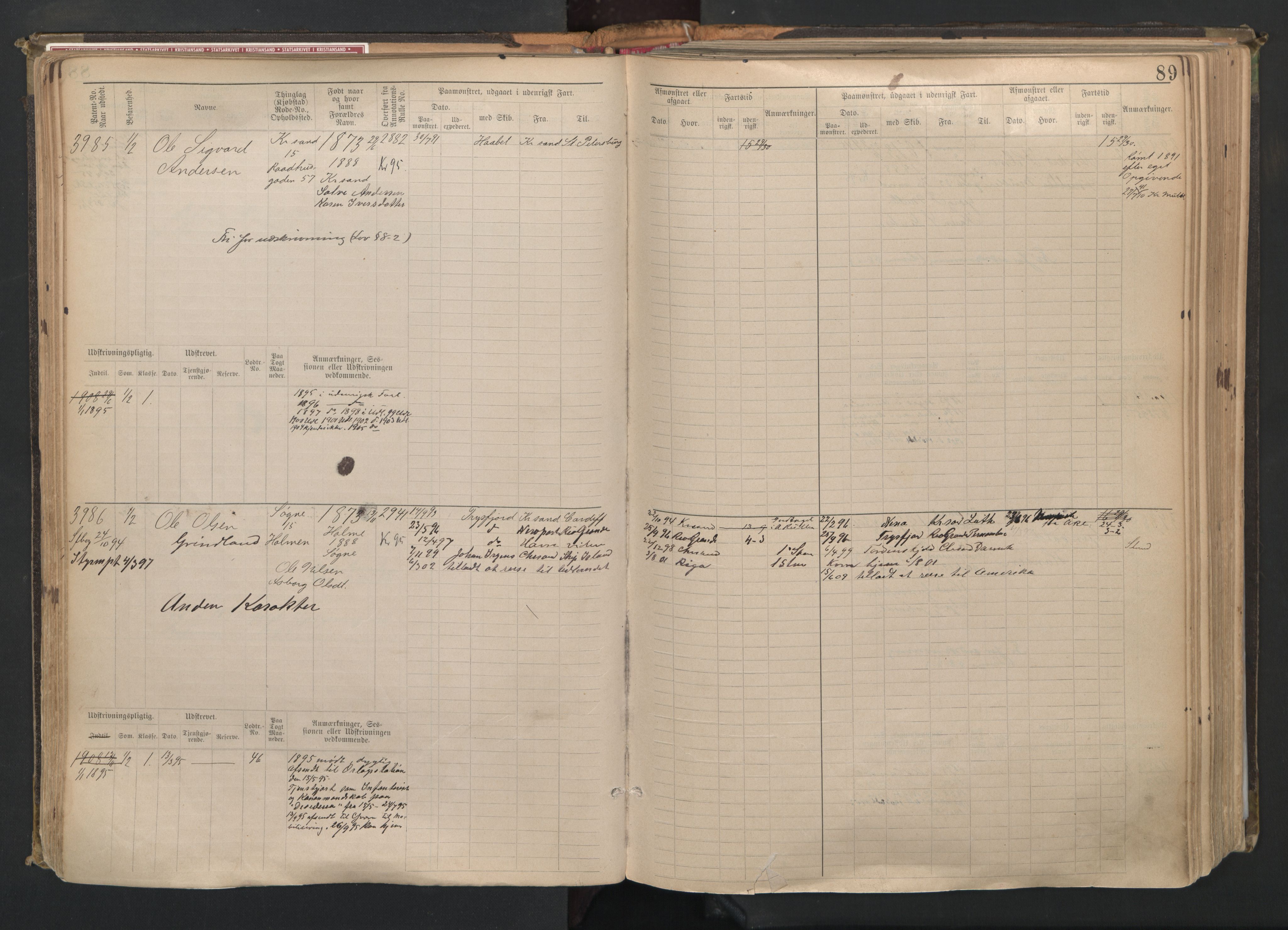 Kristiansand mønstringskrets, SAK/2031-0015/F/Fb/L0008: Hovedrulle nr 3811-4580, I-15, 1893-1940, p. 90