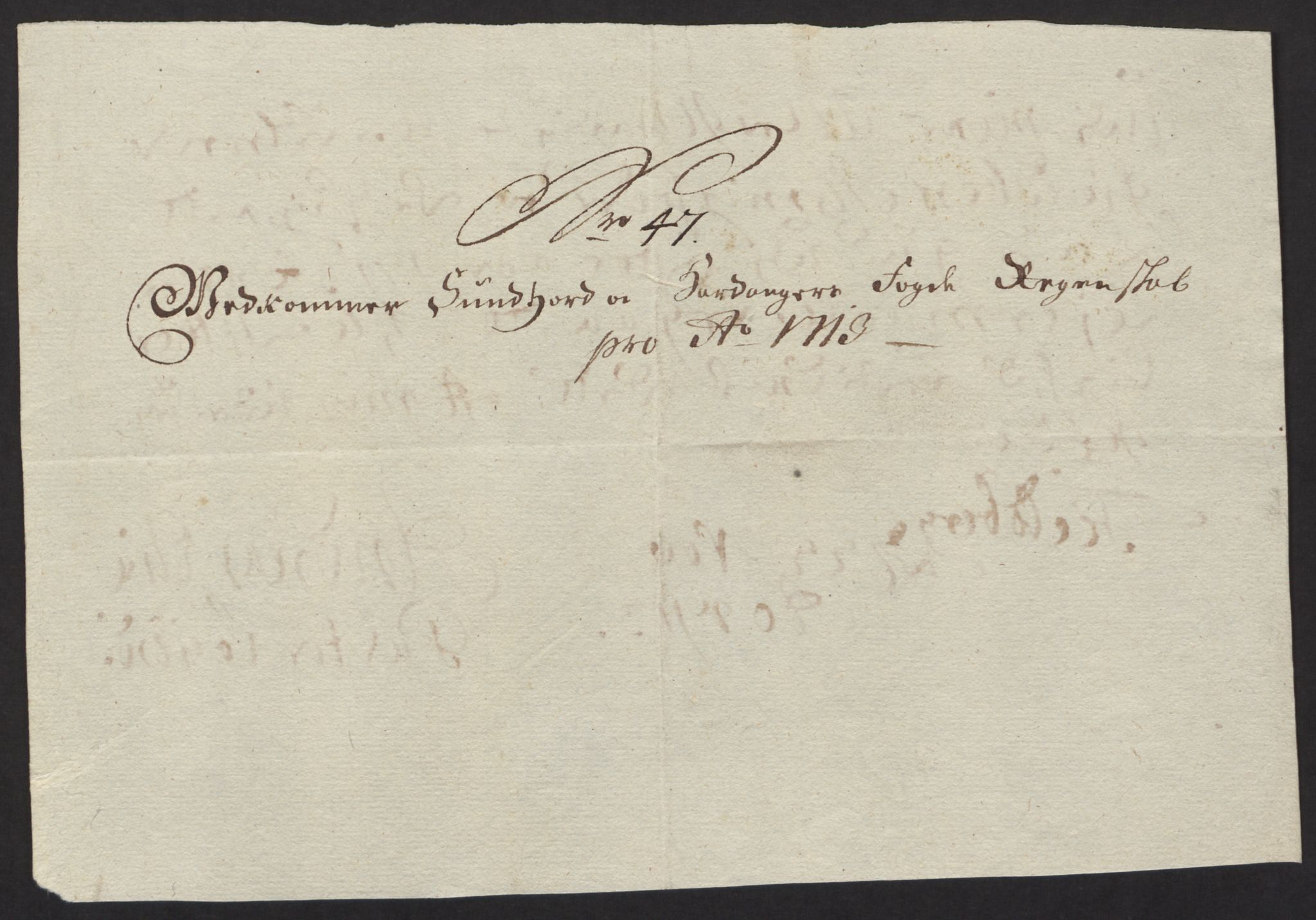 Rentekammeret inntil 1814, Reviderte regnskaper, Fogderegnskap, AV/RA-EA-4092/R48/L2989: Fogderegnskap Sunnhordland og Hardanger, 1713, p. 288