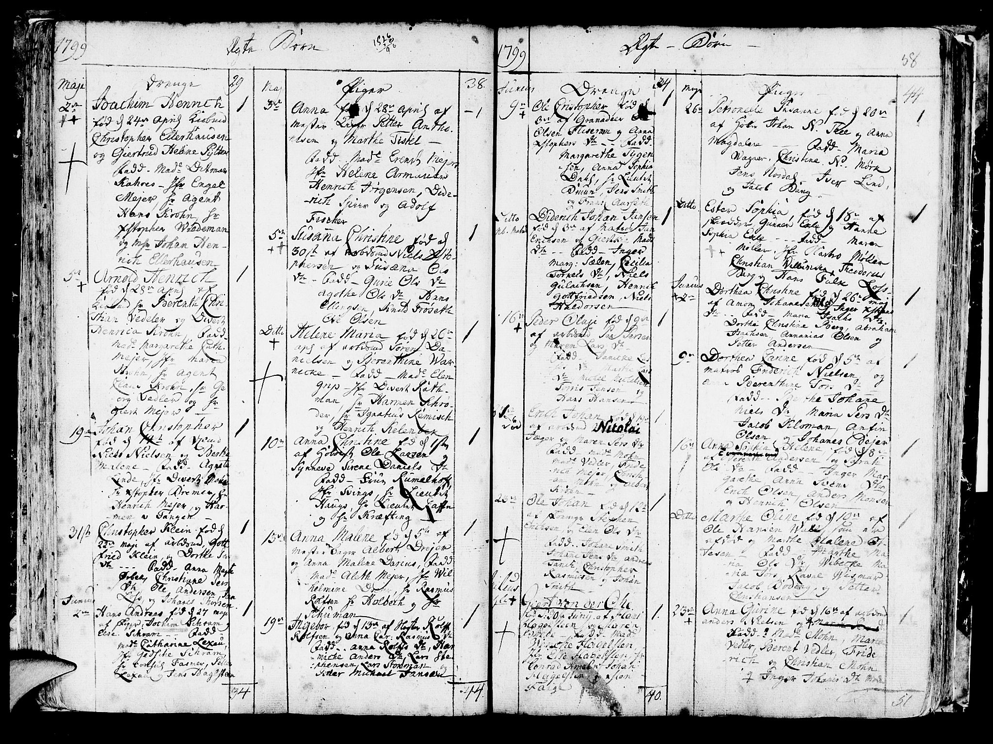 Korskirken sokneprestembete, AV/SAB-A-76101/H/Haa/L0006: Parish register (official) no. A 6, 1790-1820, p. 58