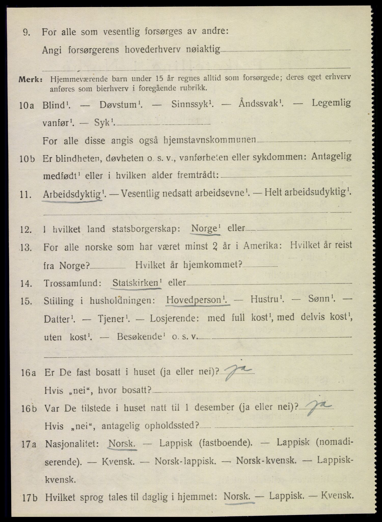 SAT, 1920 census for Vevelstad, 1920, p. 411