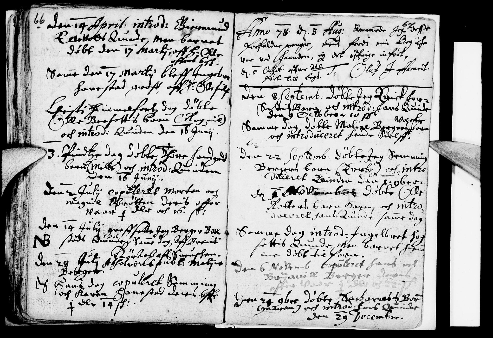 Åmot prestekontor, Hedmark, AV/SAH-PREST-056/H/Ha/Haa/L0001: Parish register (official) no. 1 /2, 1661-1680, p. 66-67