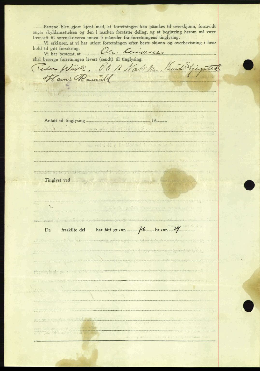 Romsdal sorenskriveri, AV/SAT-A-4149/1/2/2C: Mortgage book no. A13, 1942-1943, Diary no: : 144/1943