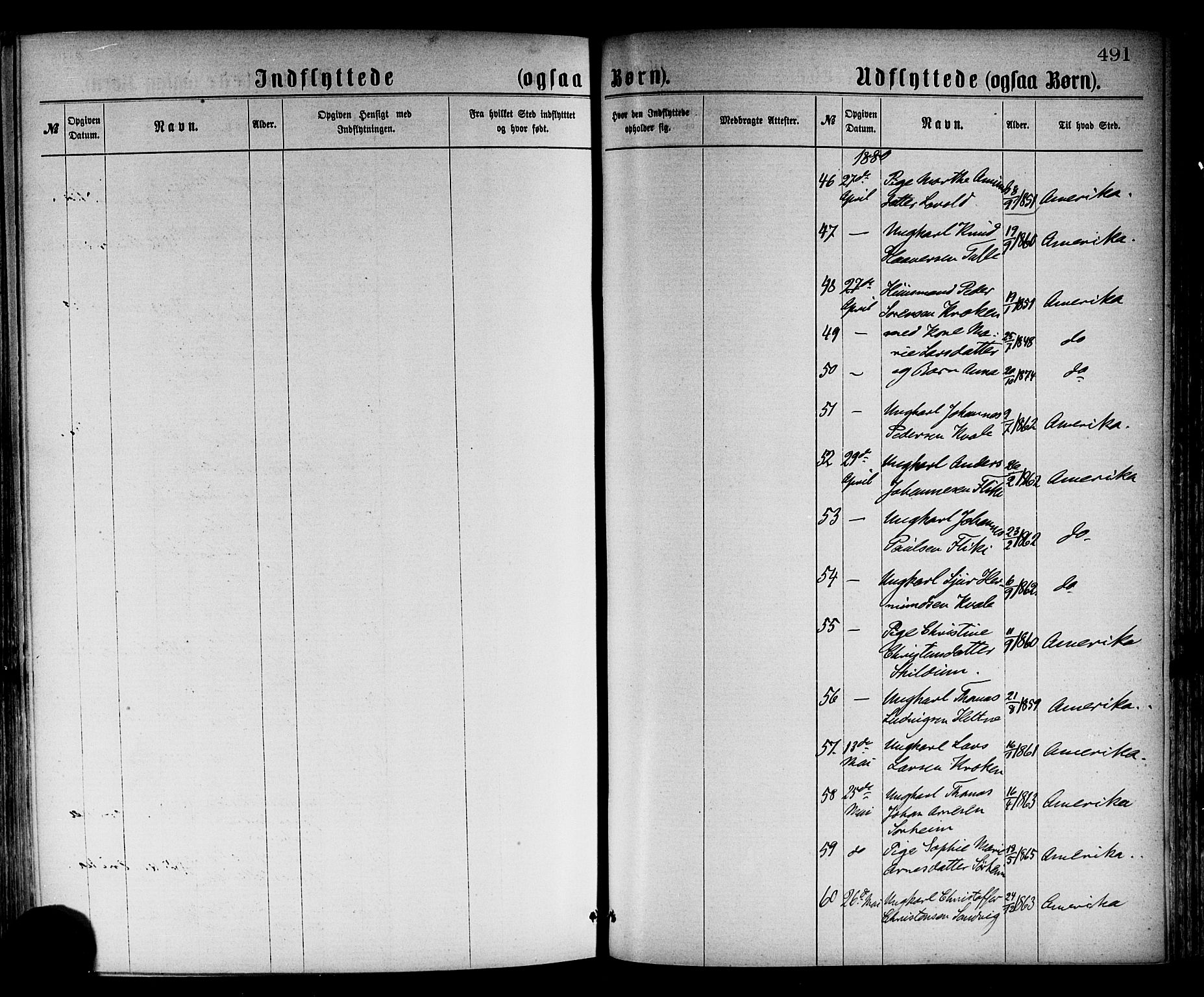 Luster sokneprestembete, AV/SAB-A-81101/H/Haa/Haaa/L0010: Parish register (official) no. A 10, 1871-1886, p. 491