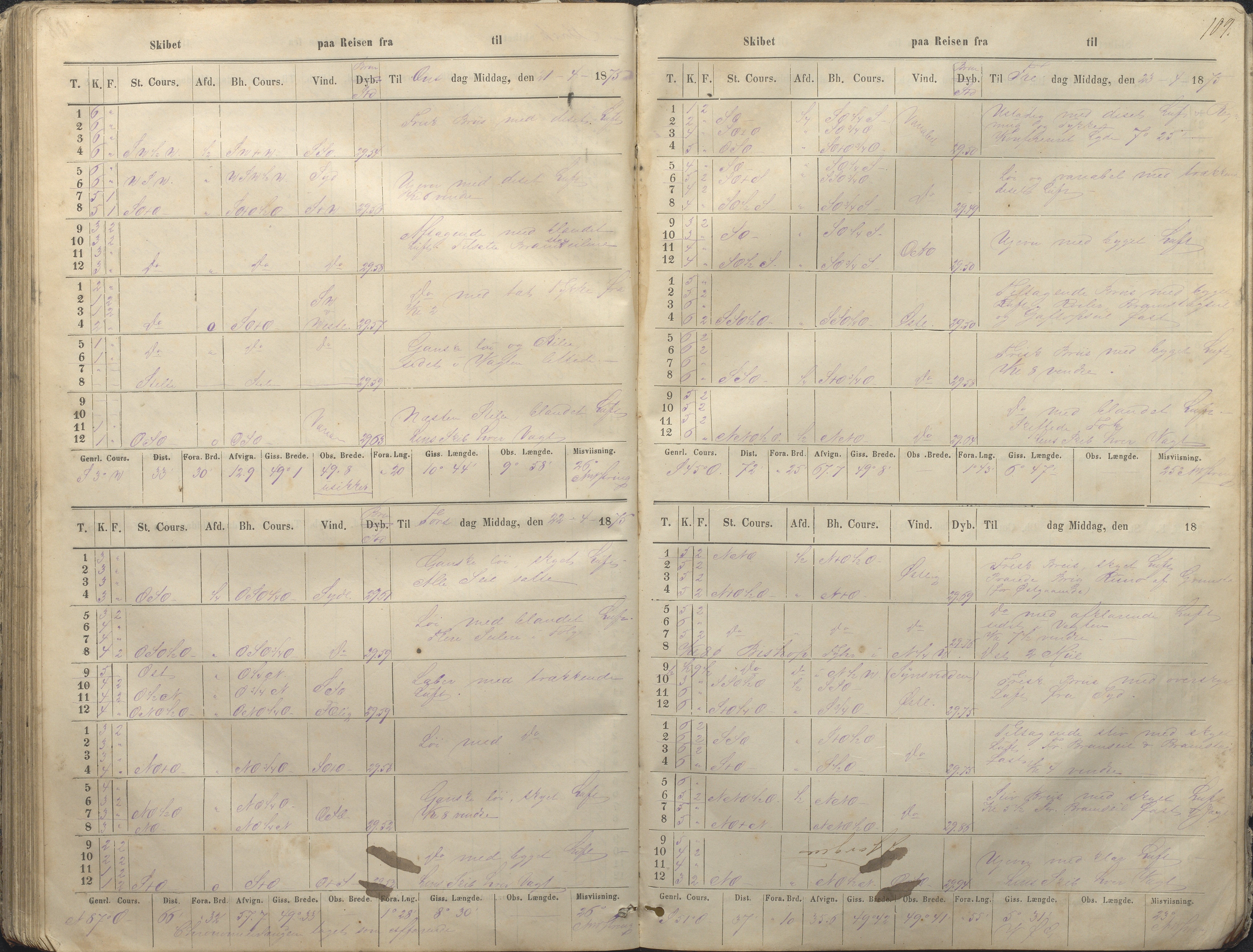 Fartøysarkivet, AAKS/PA-1934/F/L0340/0009: Flere fartøy (se mappenivå) / Sylphide (skip), 1752-1875, p. 109