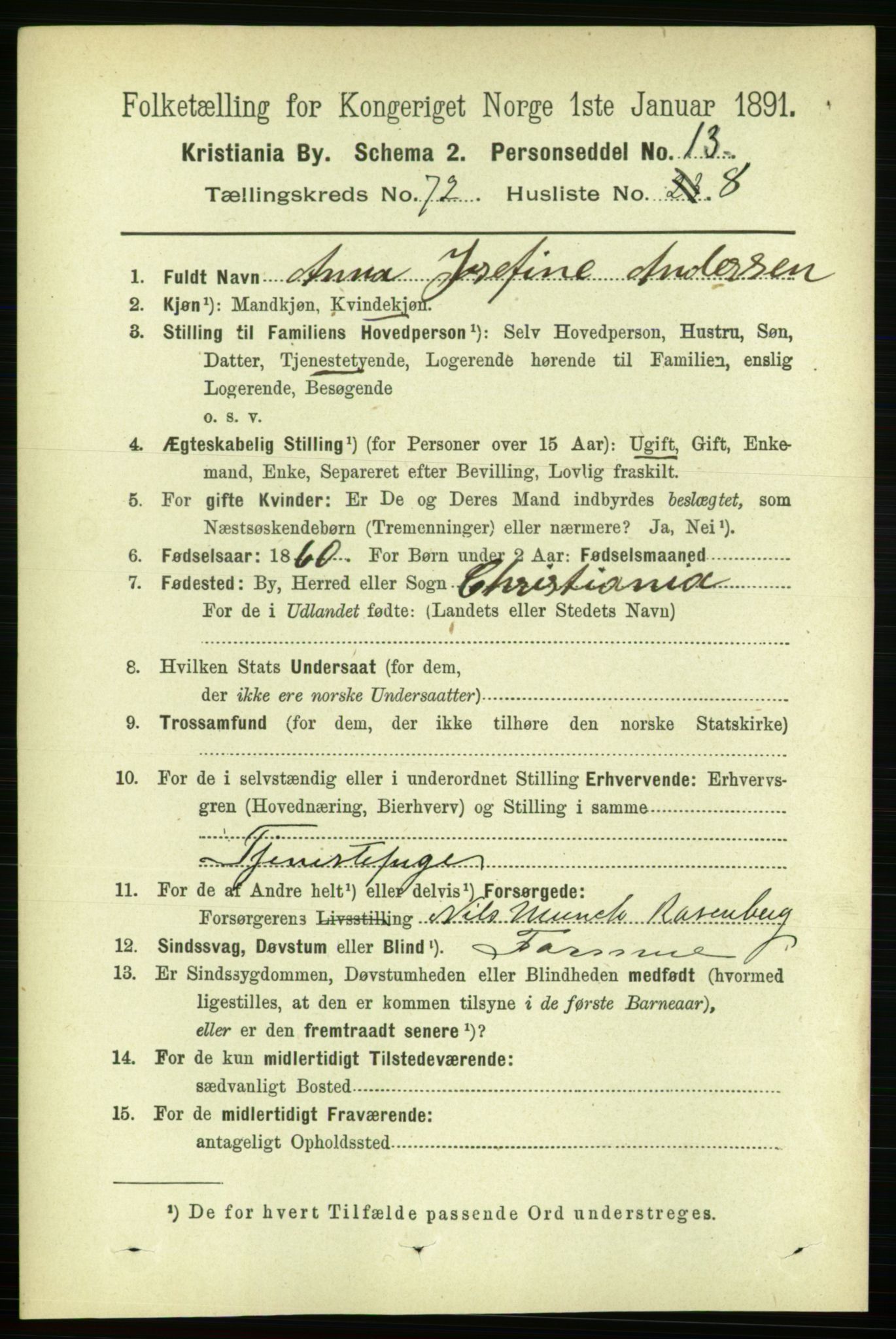 RA, 1891 census for 0301 Kristiania, 1891, p. 39323
