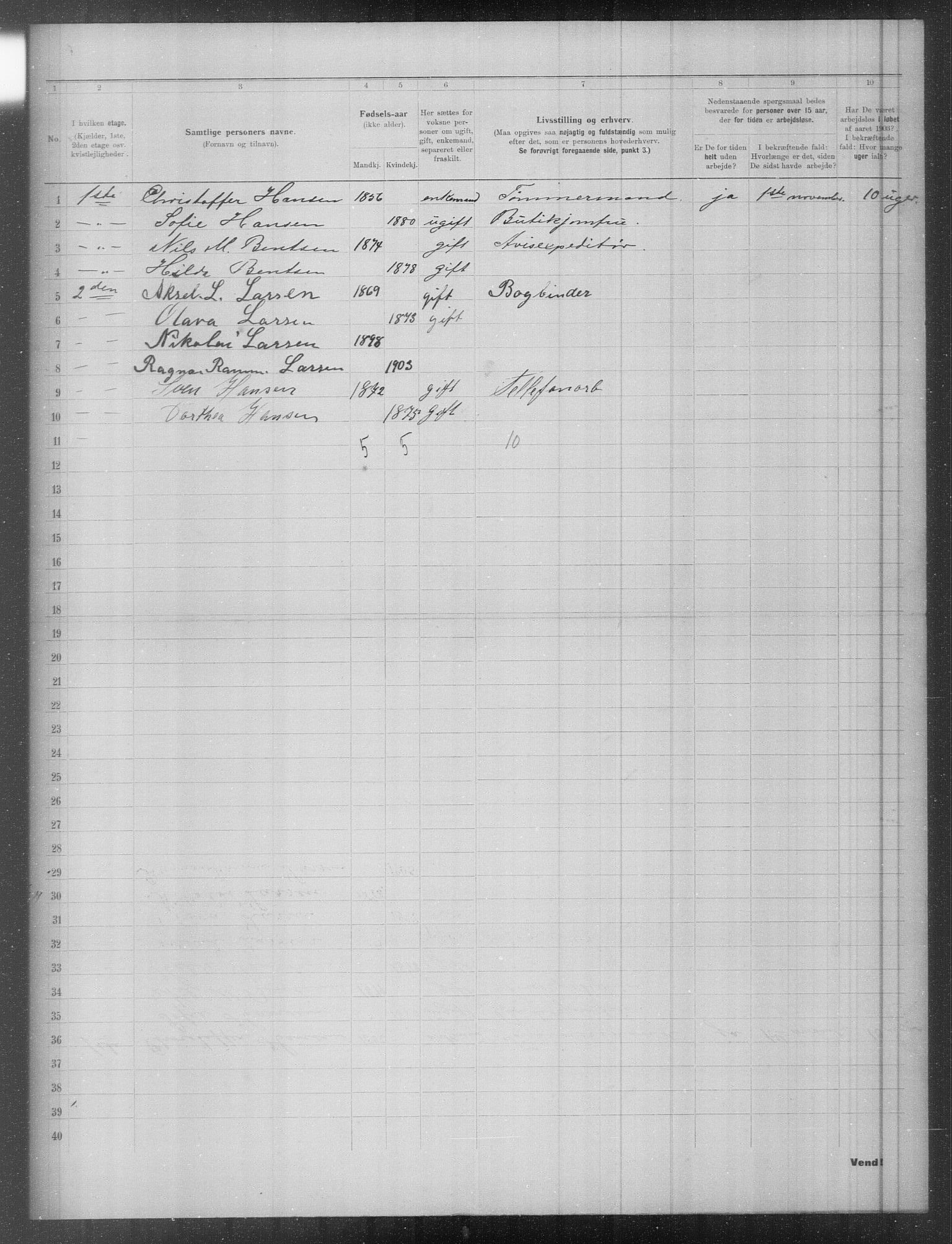 OBA, Municipal Census 1903 for Kristiania, 1903, p. 4126