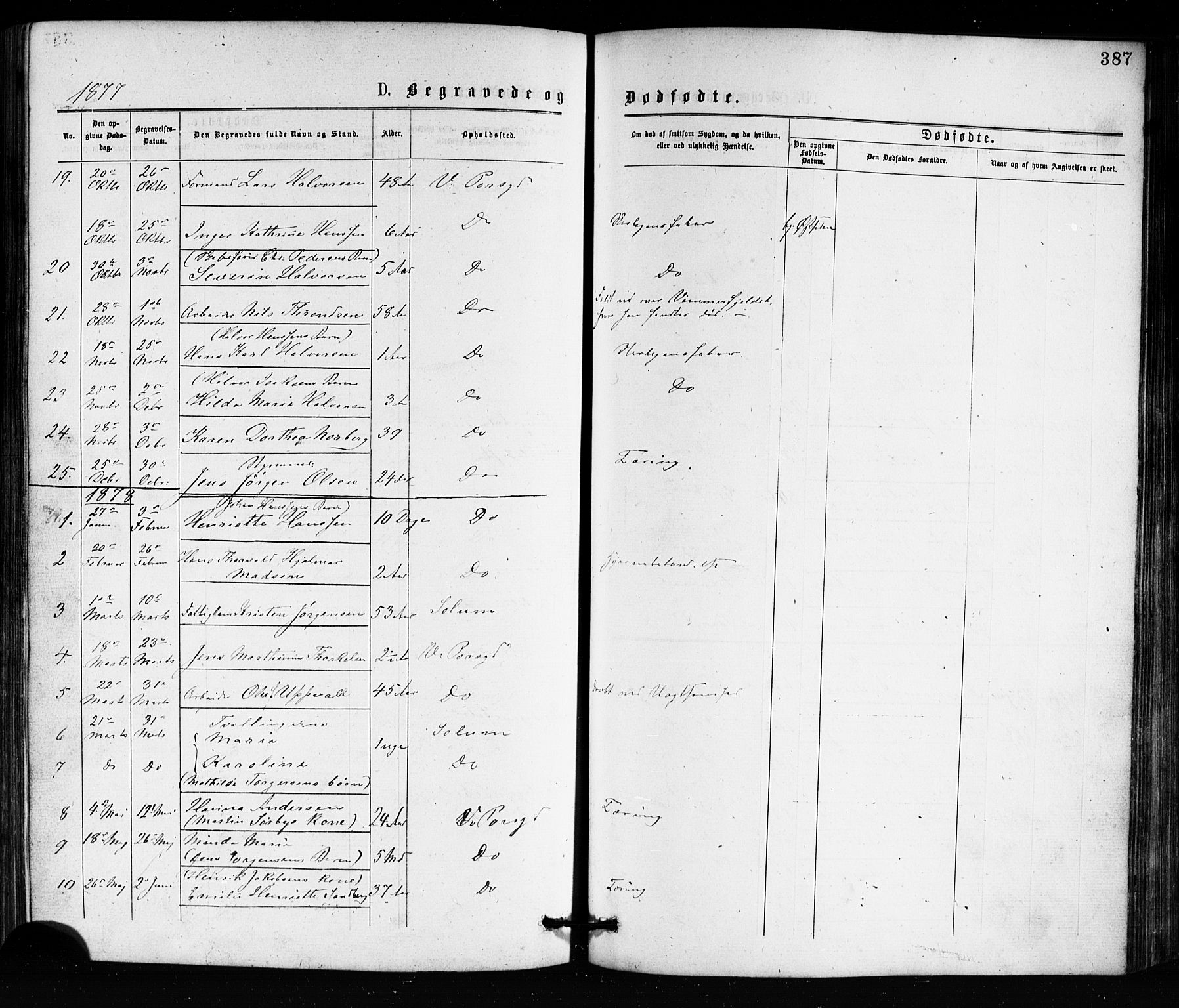 Porsgrunn kirkebøker , SAKO/A-104/G/Ga/L0003: Parish register (copy) no. I 3, 1877-1915, p. 387