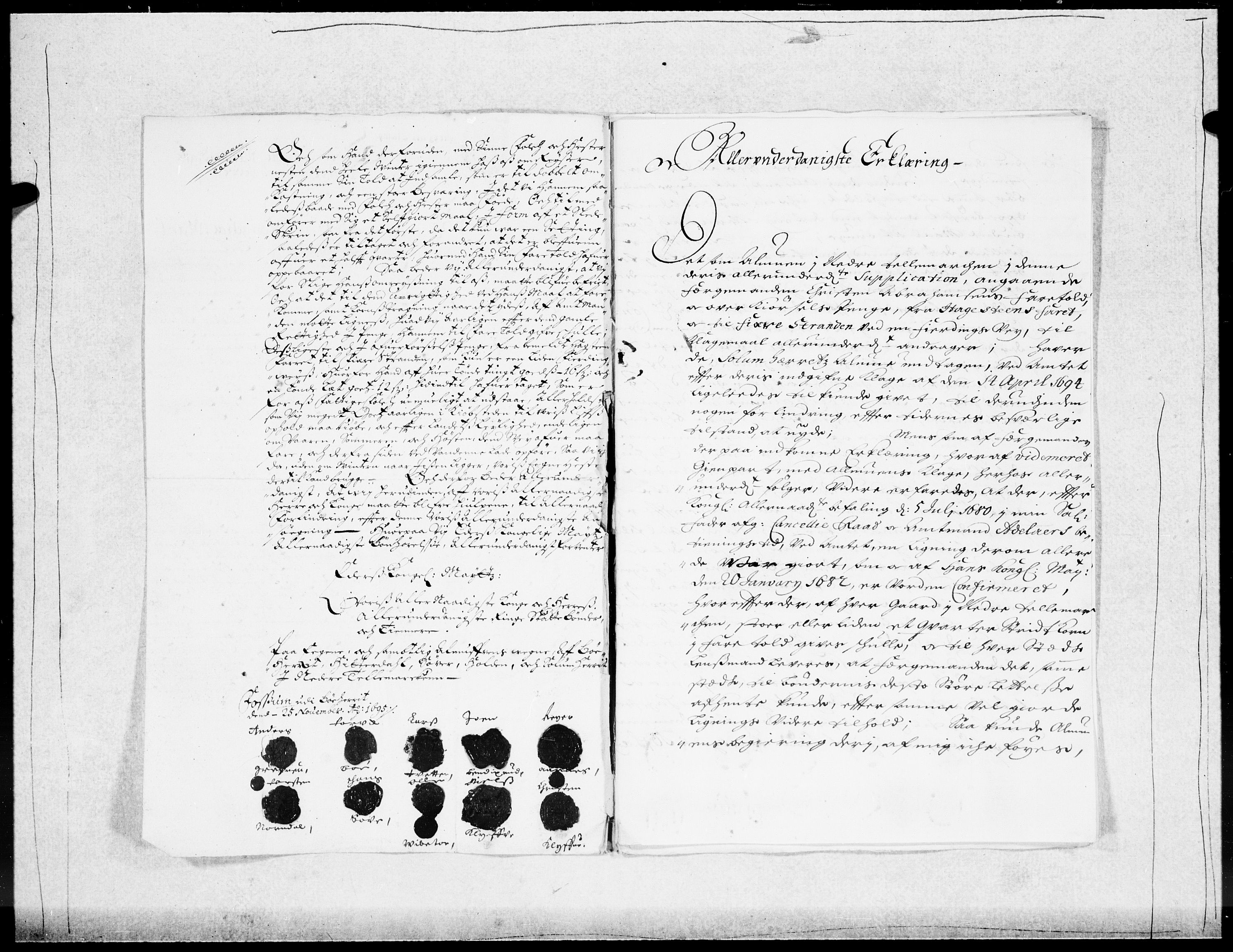 Danske Kanselli 1572-1799, AV/RA-EA-3023/F/Fc/Fcc/Fcca/L0047: Norske innlegg 1572-1799, 1695-1697, p. 192