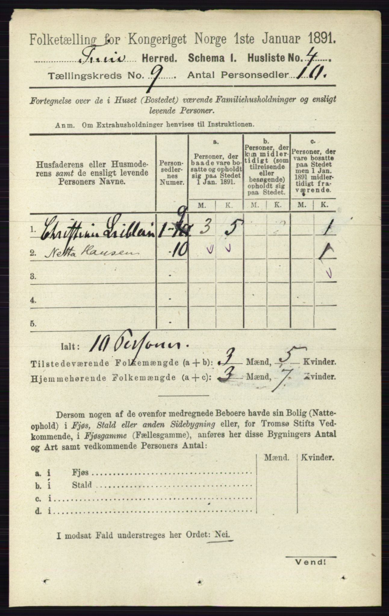 RA, 1891 census for 0130 Tune, 1891, p. 6145