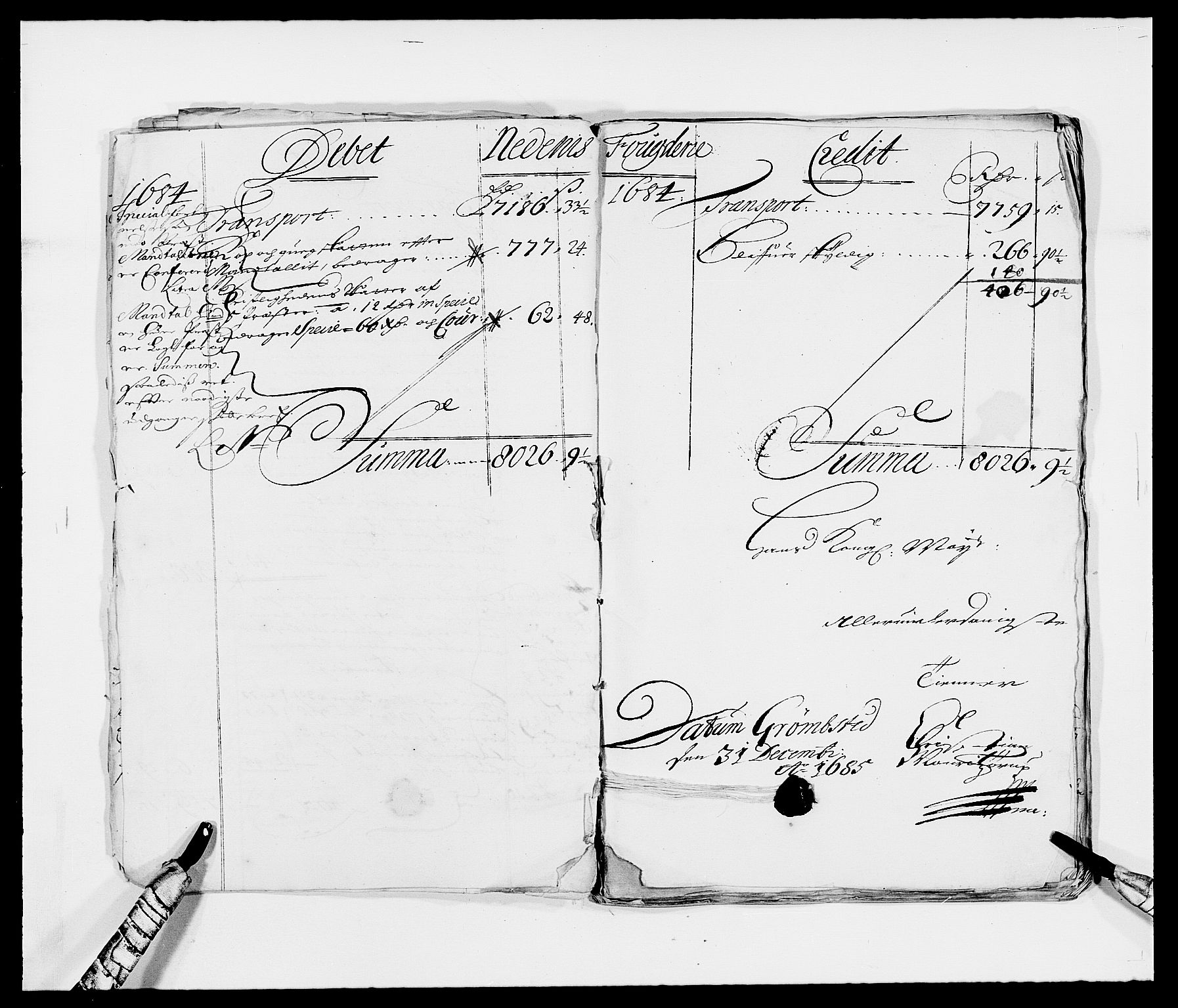 Rentekammeret inntil 1814, Reviderte regnskaper, Fogderegnskap, AV/RA-EA-4092/R39/L2307: Fogderegnskap Nedenes, 1684-1689, p. 16