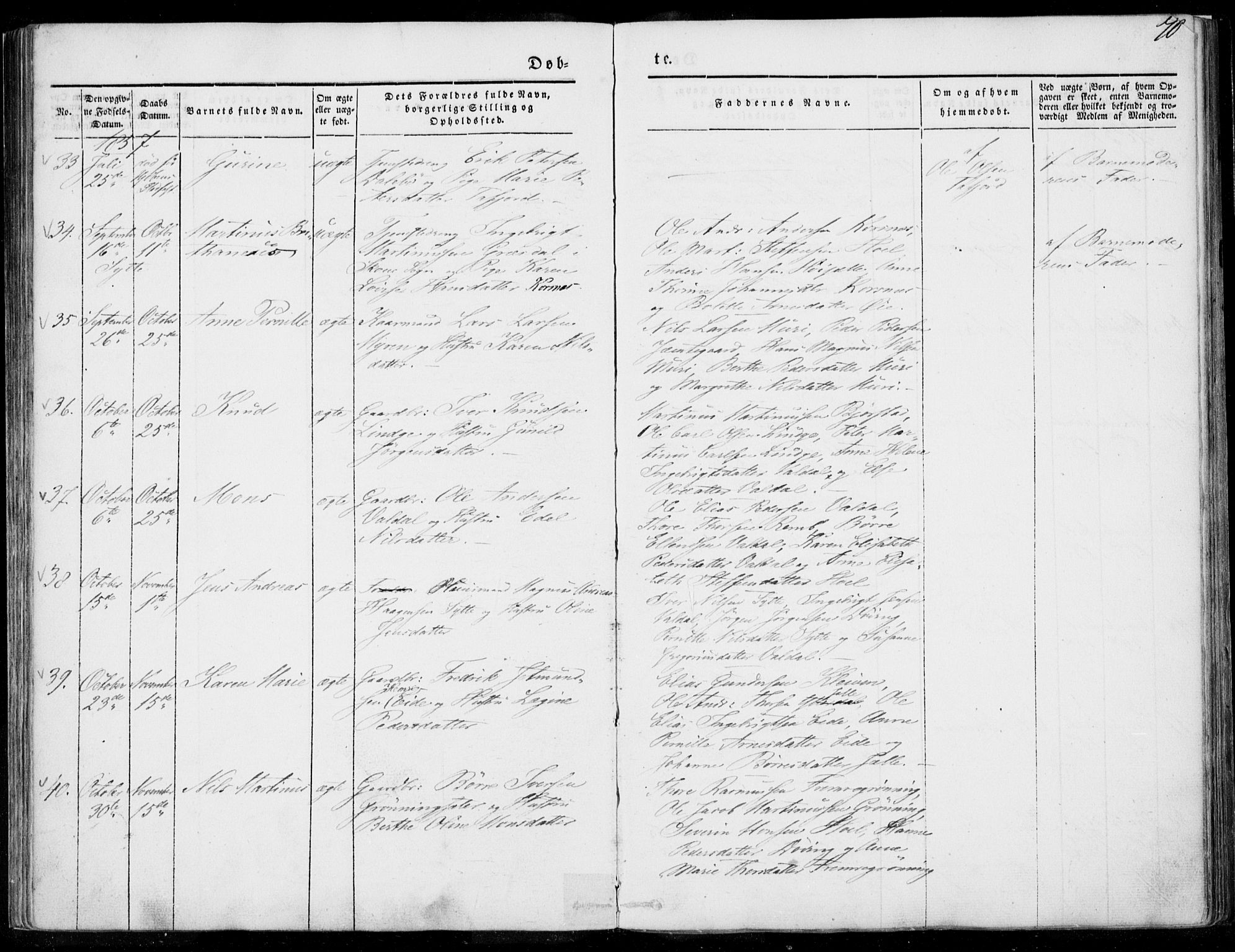 Ministerialprotokoller, klokkerbøker og fødselsregistre - Møre og Romsdal, SAT/A-1454/519/L0249: Parish register (official) no. 519A08, 1846-1868, p. 70