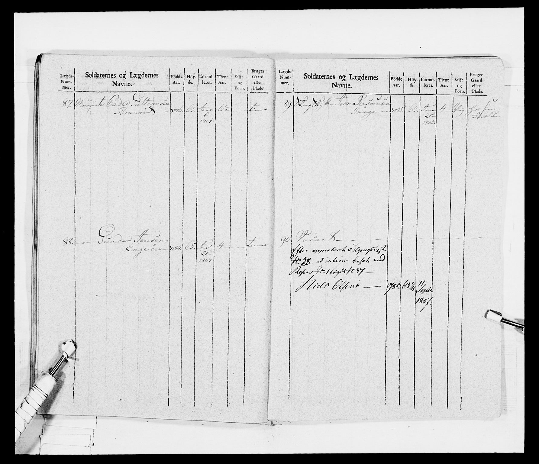 Generalitets- og kommissariatskollegiet, Det kongelige norske kommissariatskollegium, AV/RA-EA-5420/E/Eh/L0030a: Sønnafjelske gevorbne infanteriregiment, 1807, p. 74