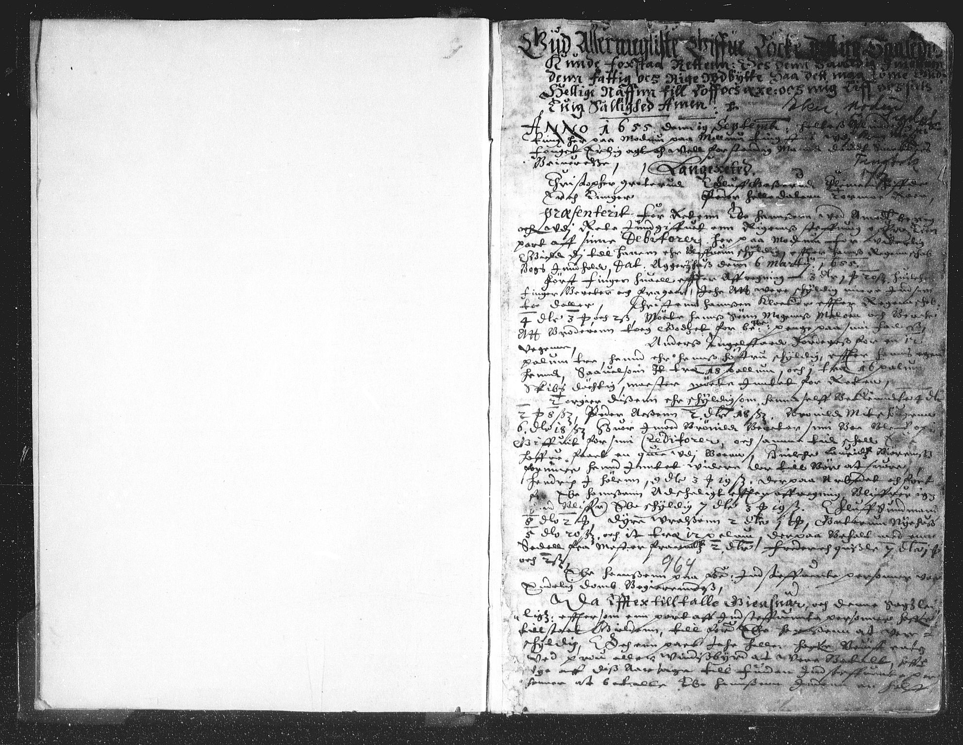 Eiker, Modum og Sigdal sorenskriveri, SAKO/A-123/F/Fa/Faa/L0025: Tingbok, 1655-1662, p. 1