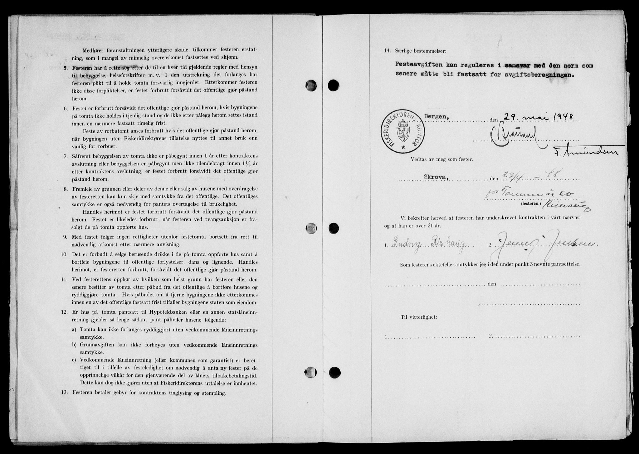 Lofoten sorenskriveri, SAT/A-0017/1/2/2C/L0018a: Mortgage book no. 18a, 1948-1948, Diary no: : 1648/1948