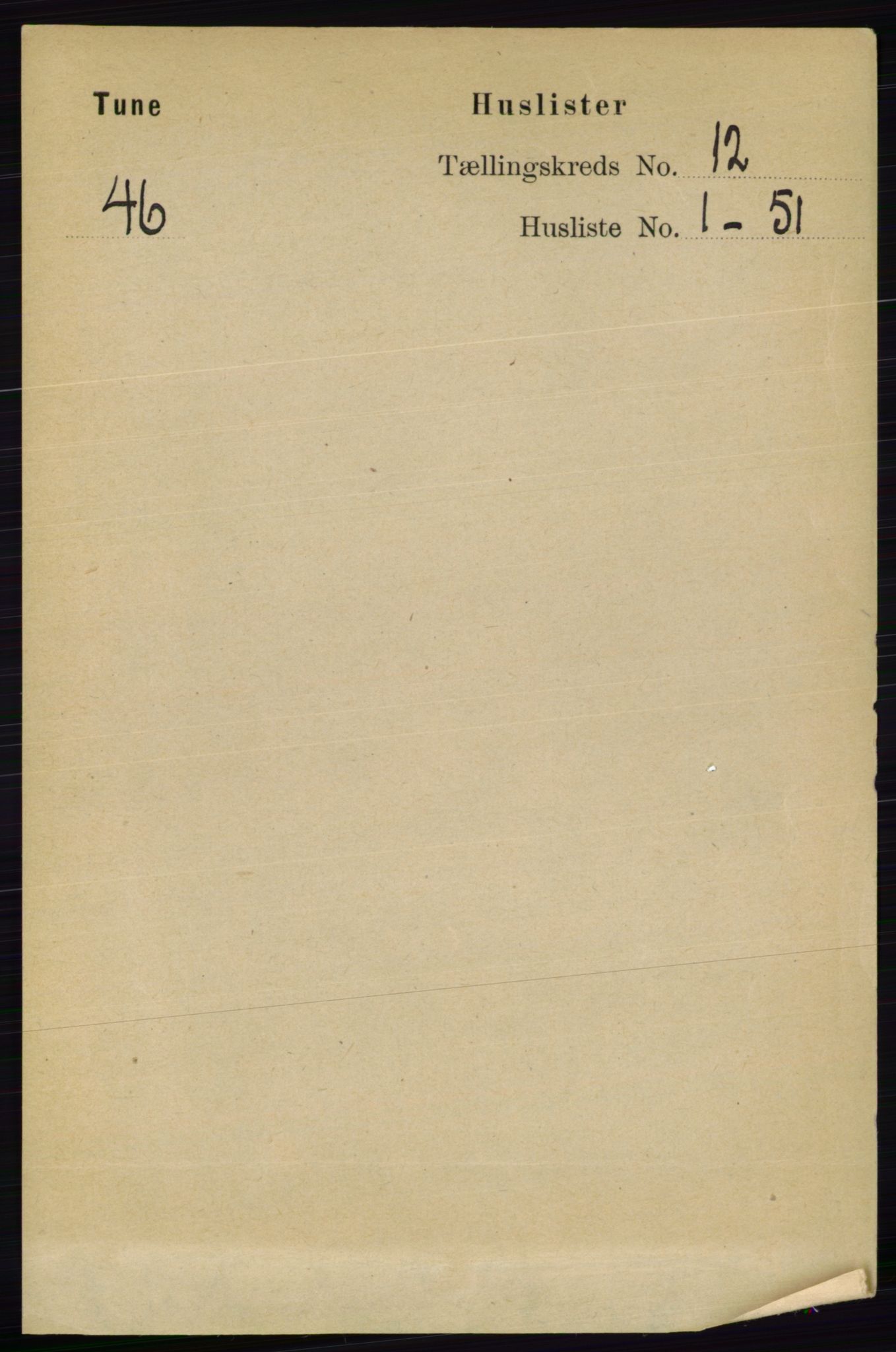 RA, 1891 census for 0130 Tune, 1891, p. 7161