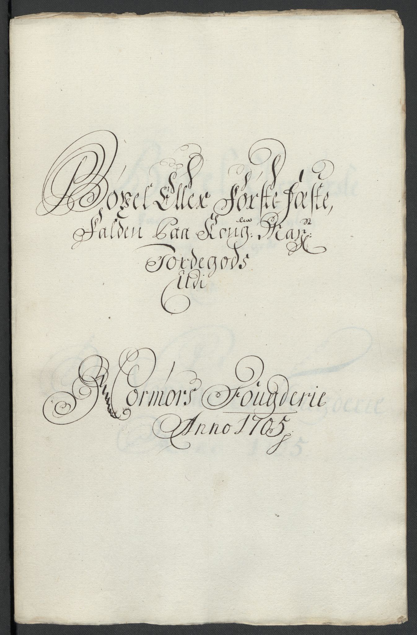 Rentekammeret inntil 1814, Reviderte regnskaper, Fogderegnskap, RA/EA-4092/R56/L3741: Fogderegnskap Nordmøre, 1705, p. 99