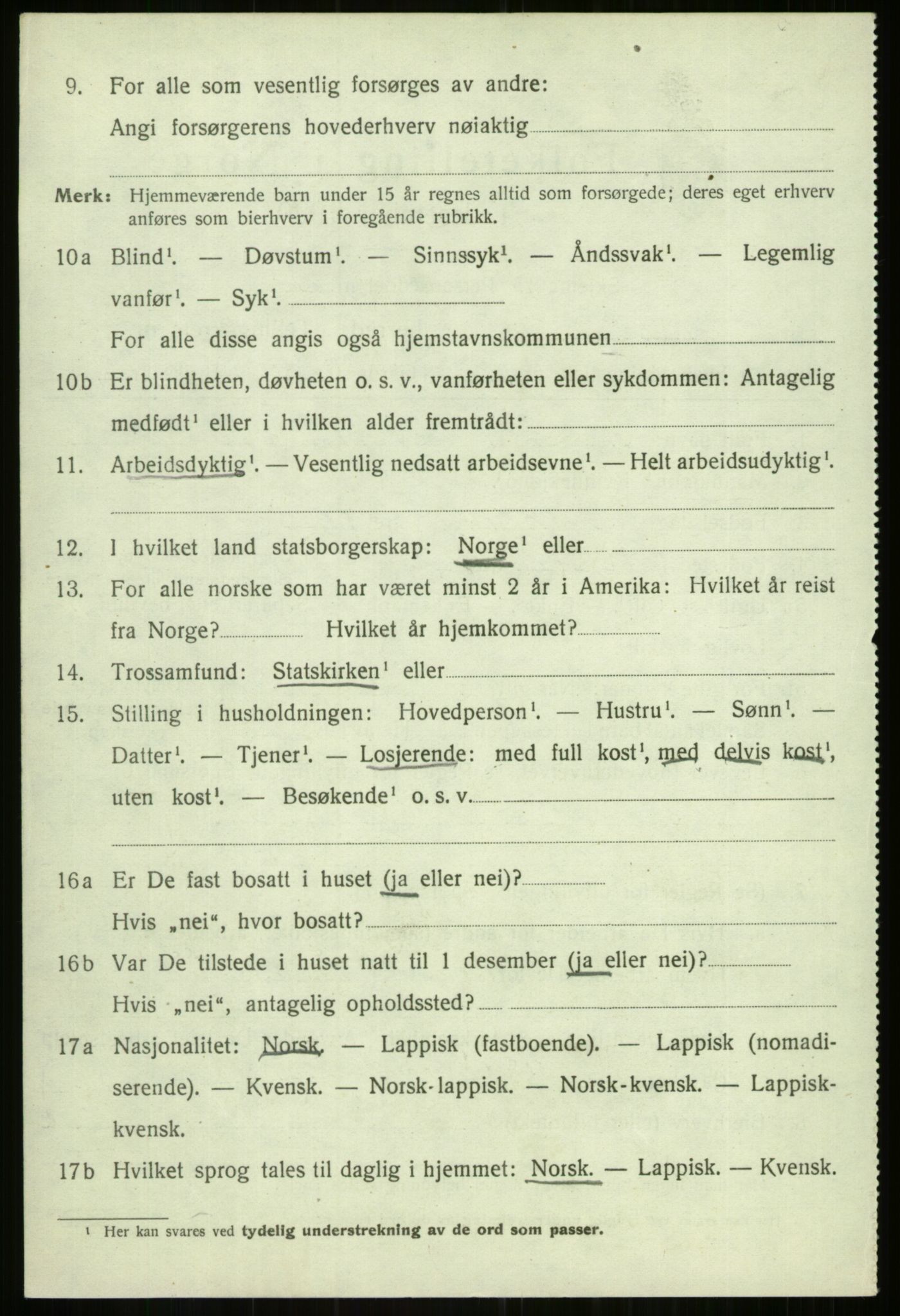 SATØ, 1920 census for Balsfjord, 1920, p. 4159