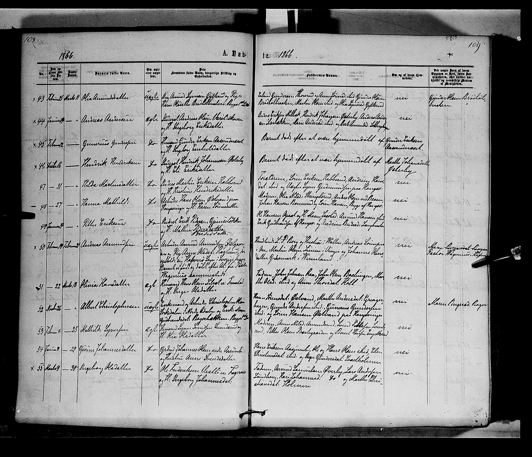 Vinger prestekontor, AV/SAH-PREST-024/H/Ha/Haa/L0011: Parish register (official) no. 11, 1862-1870, p. 109