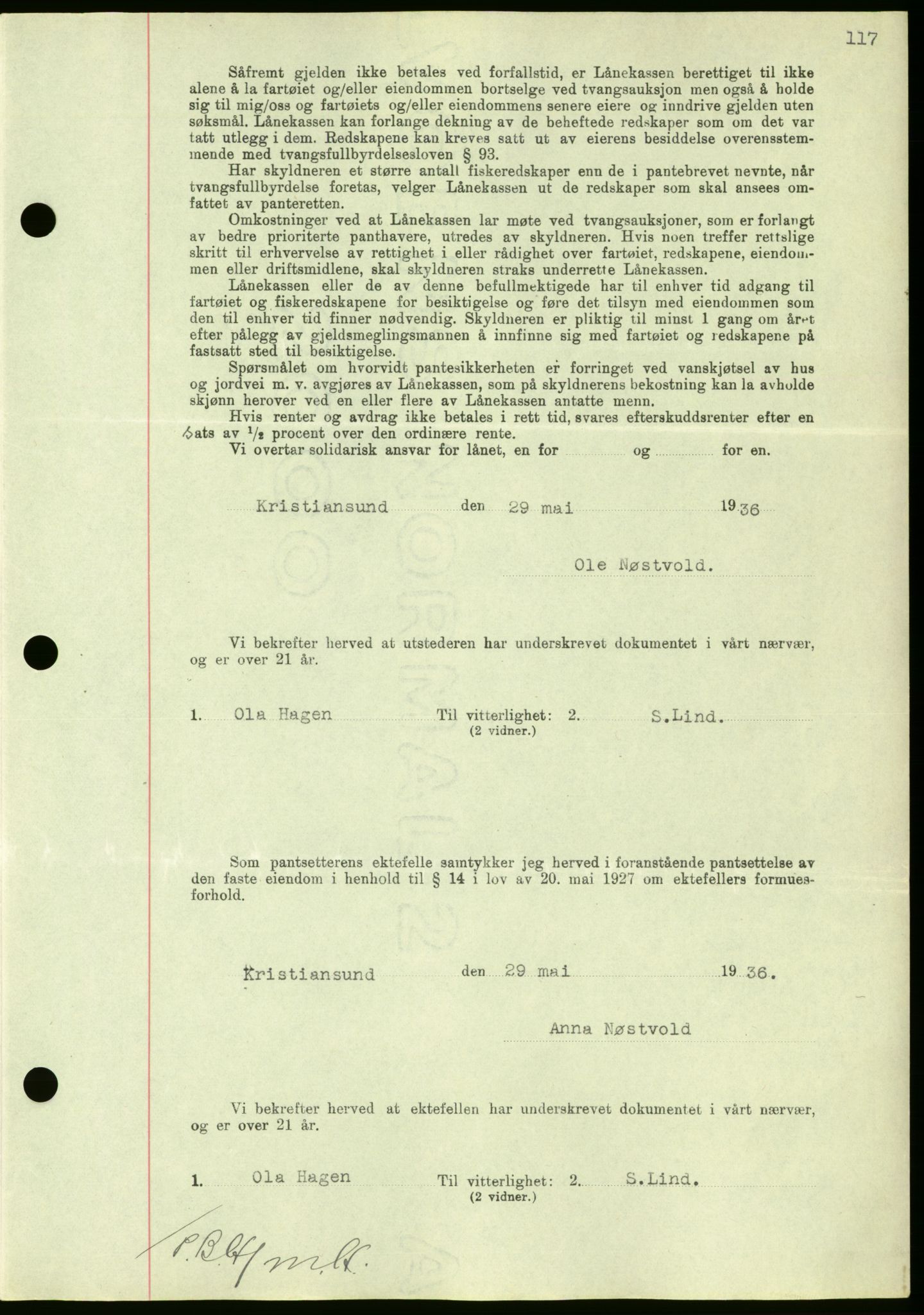 Nordmøre sorenskriveri, AV/SAT-A-4132/1/2/2Ca/L0090: Mortgage book no. B80, 1936-1937, Diary no: : 2147/1936