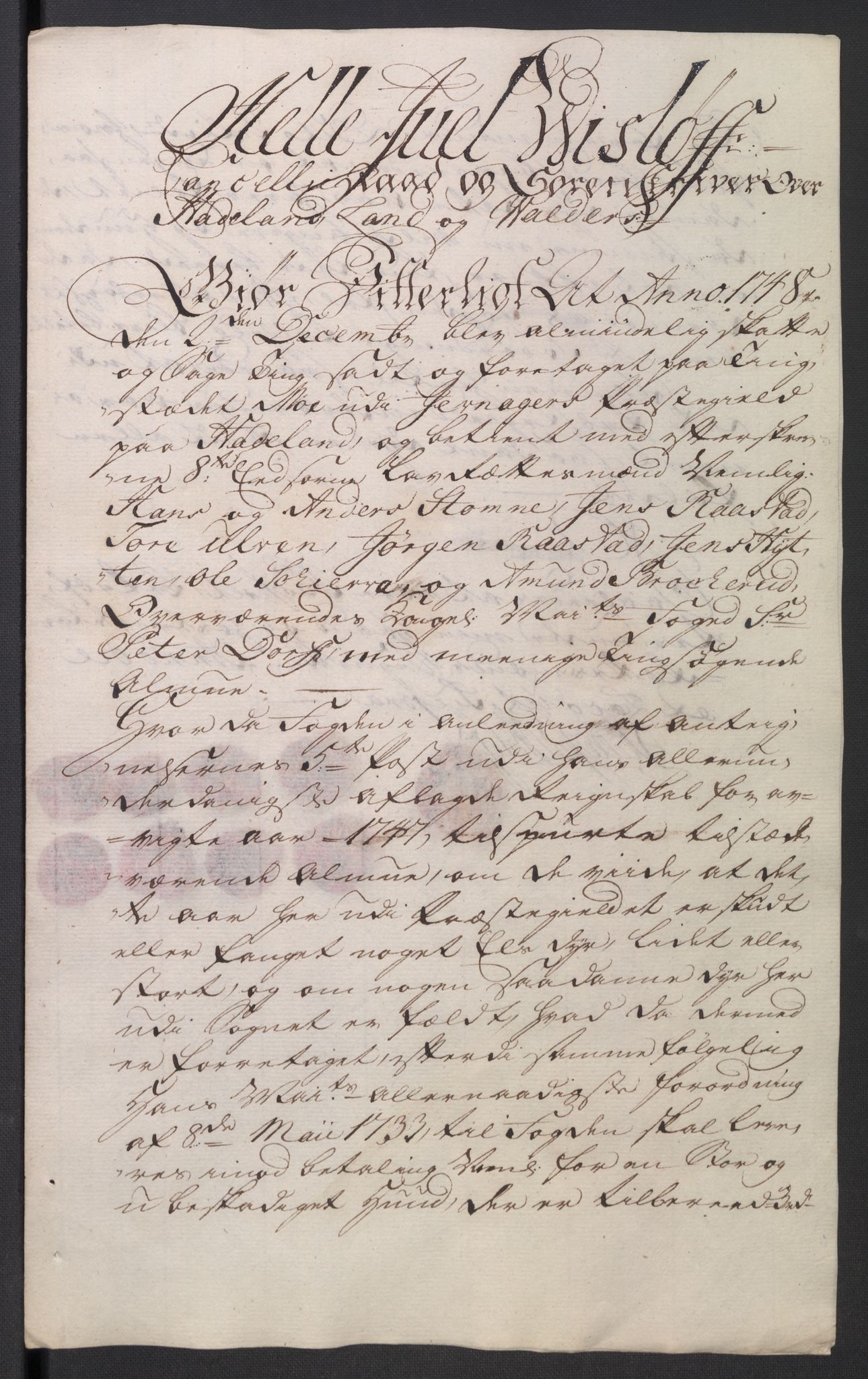 Rentekammeret inntil 1814, Reviderte regnskaper, Fogderegnskap, RA/EA-4092/R18/L1346: Fogderegnskap Hadeland, Toten og Valdres, 1747-1748, p. 345