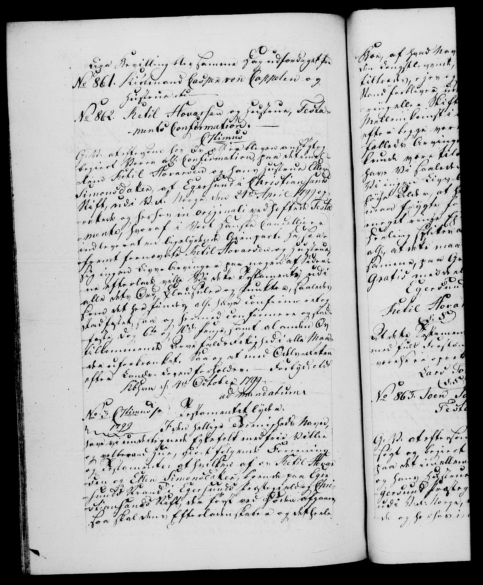 Danske Kanselli 1572-1799, AV/RA-EA-3023/F/Fc/Fca/Fcaa/L0059: Norske registre, 1799, p. 442b