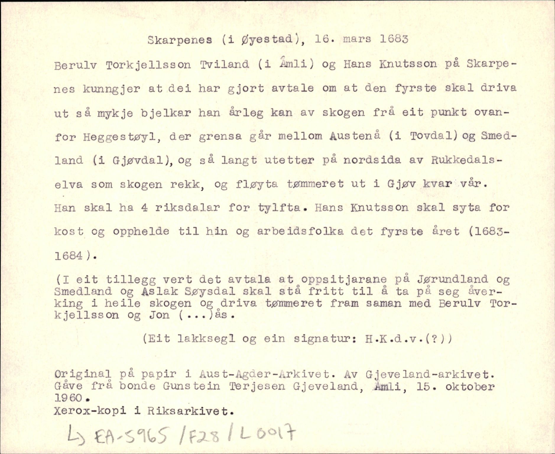 Riksarkivets diplomsamling, AV/RA-EA-5965/F35/F35d/L0005: Innlånte diplomer, seddelregister, 1661-1690, p. 450