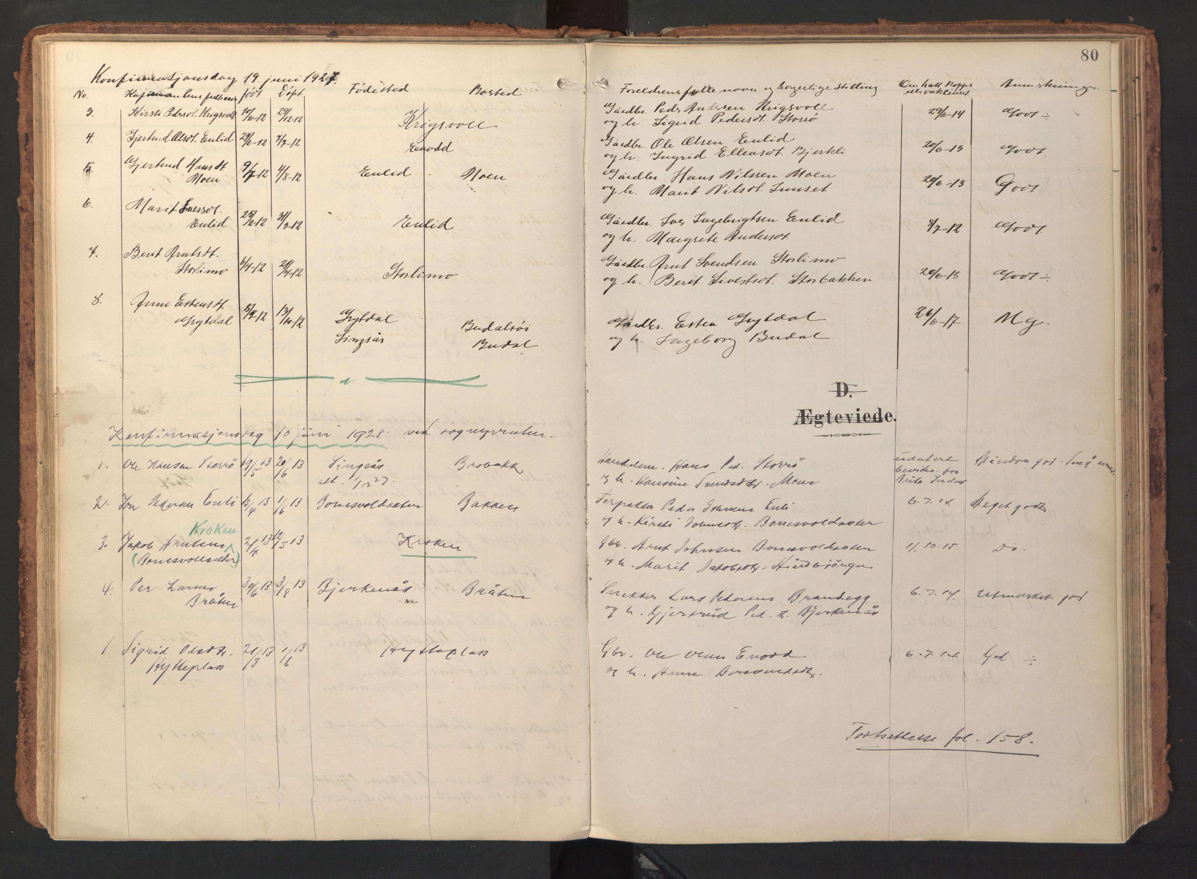 Ministerialprotokoller, klokkerbøker og fødselsregistre - Sør-Trøndelag, SAT/A-1456/690/L1050: Parish register (official) no. 690A01, 1889-1929, p. 80