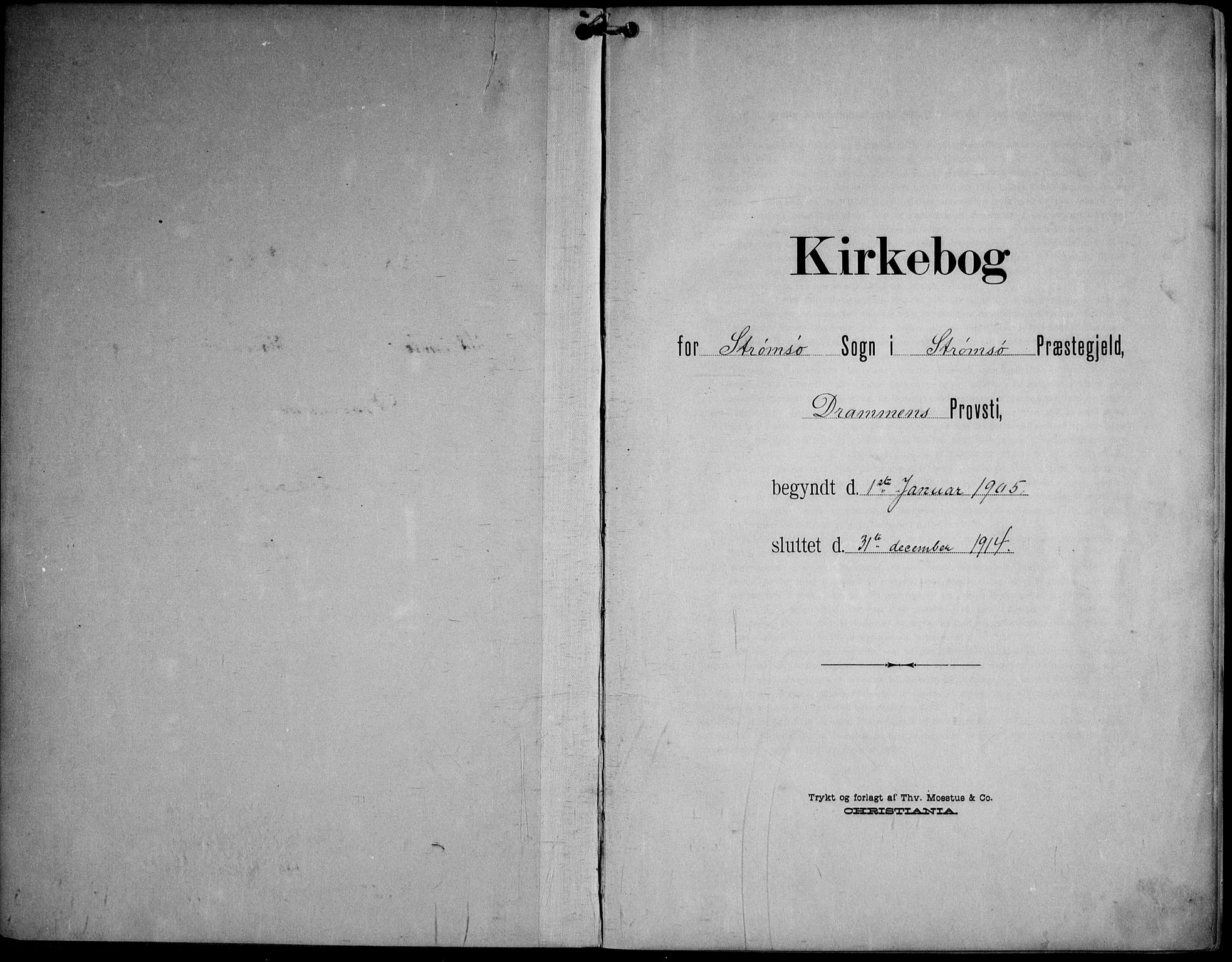 Strømsø kirkebøker, AV/SAKO-A-246/F/Fa/L0026: Parish register (official) no. I 26, 1905-1914