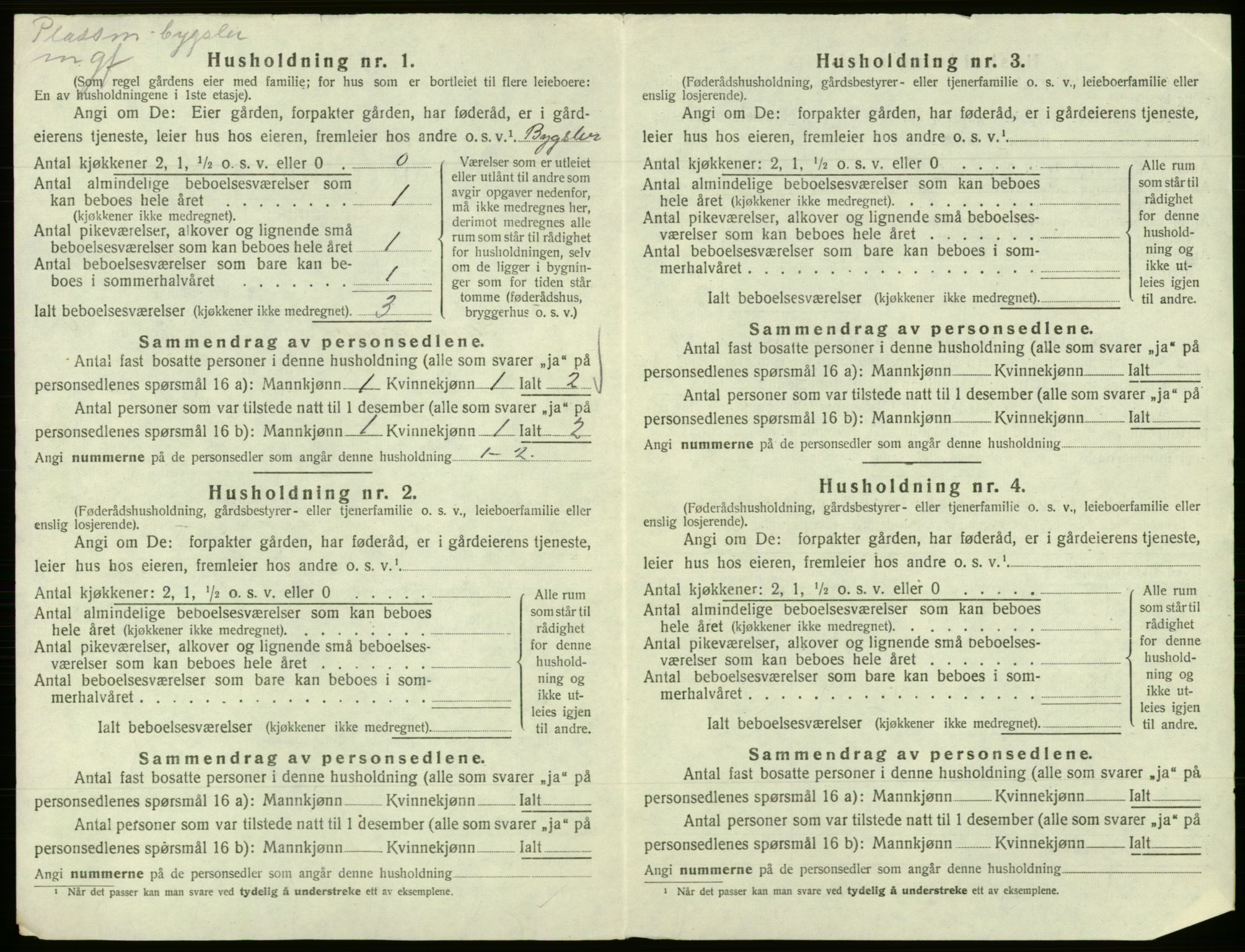 SAB, 1920 census for Samnanger, 1920, p. 848