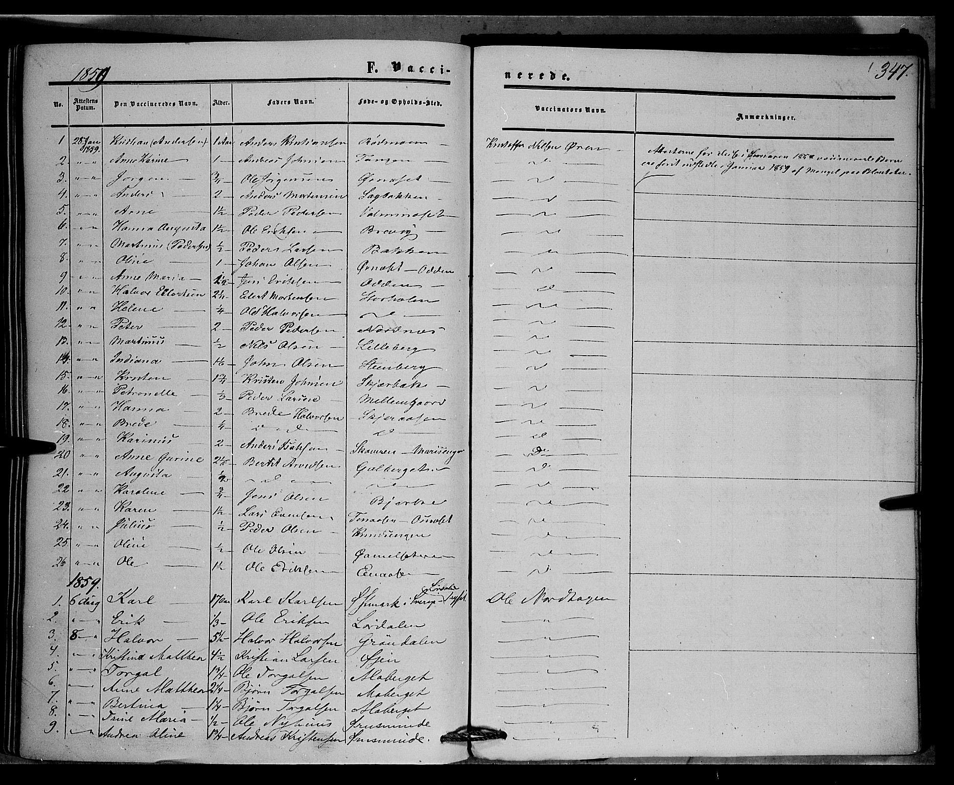 Trysil prestekontor, AV/SAH-PREST-046/H/Ha/Haa/L0005: Parish register (official) no. 5, 1851-1865, p. 347