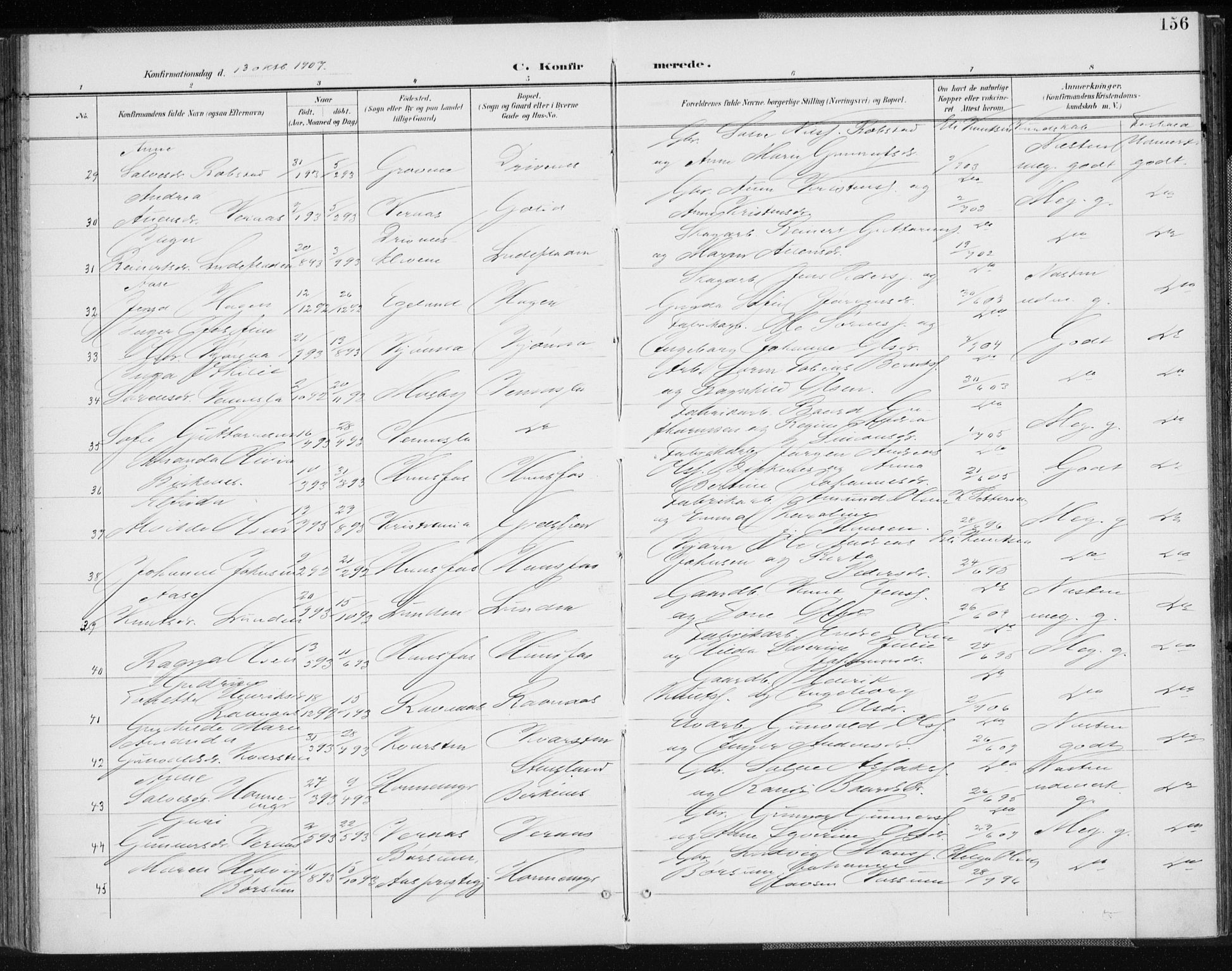 Vennesla sokneprestkontor, SAK/1111-0045/Fa/Fab/L0005: Parish register (official) no. A 5, 1897-1909, p. 156