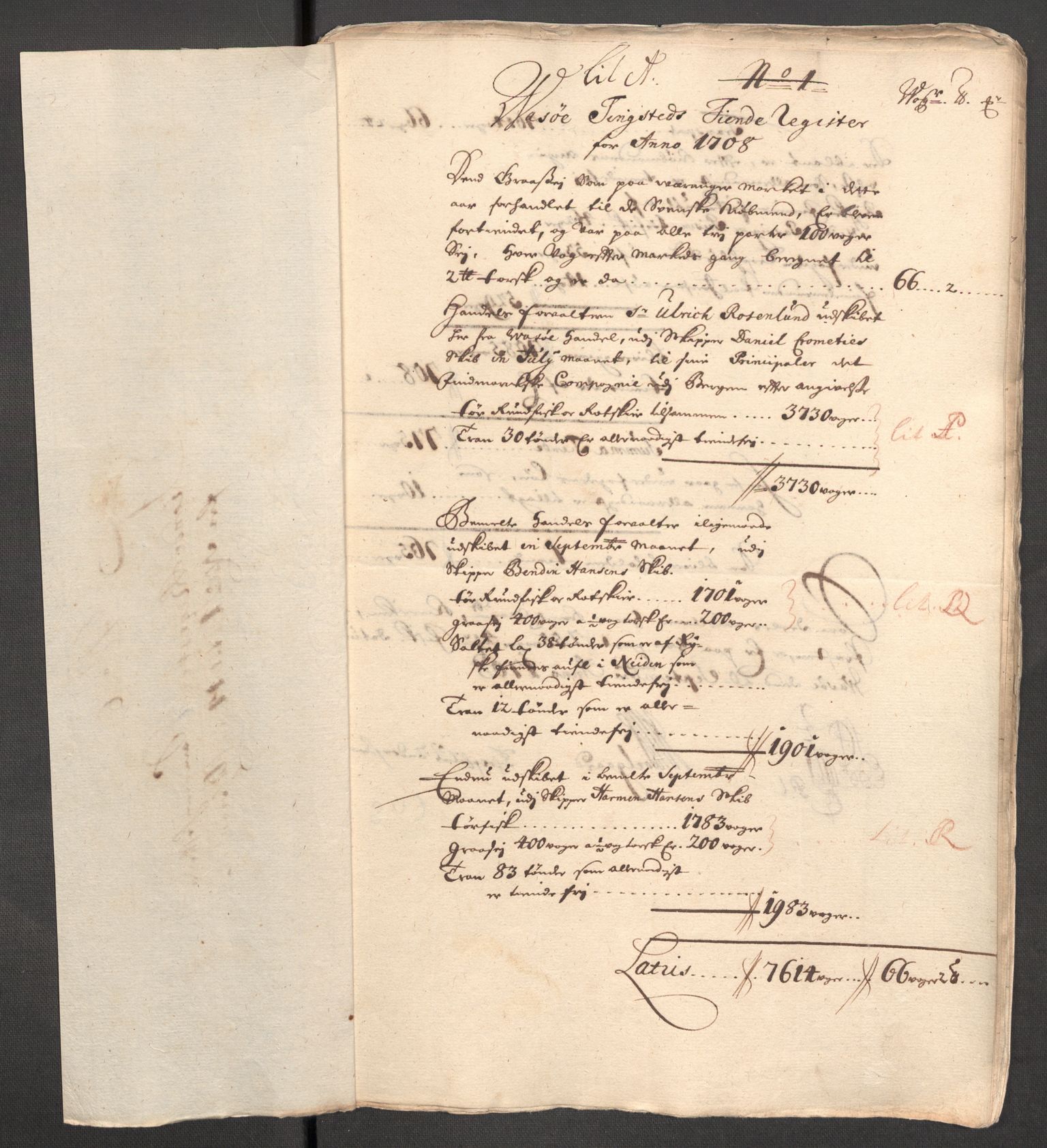 Rentekammeret inntil 1814, Reviderte regnskaper, Fogderegnskap, AV/RA-EA-4092/R69/L4854: Fogderegnskap Finnmark/Vardøhus, 1707-1708, p. 162