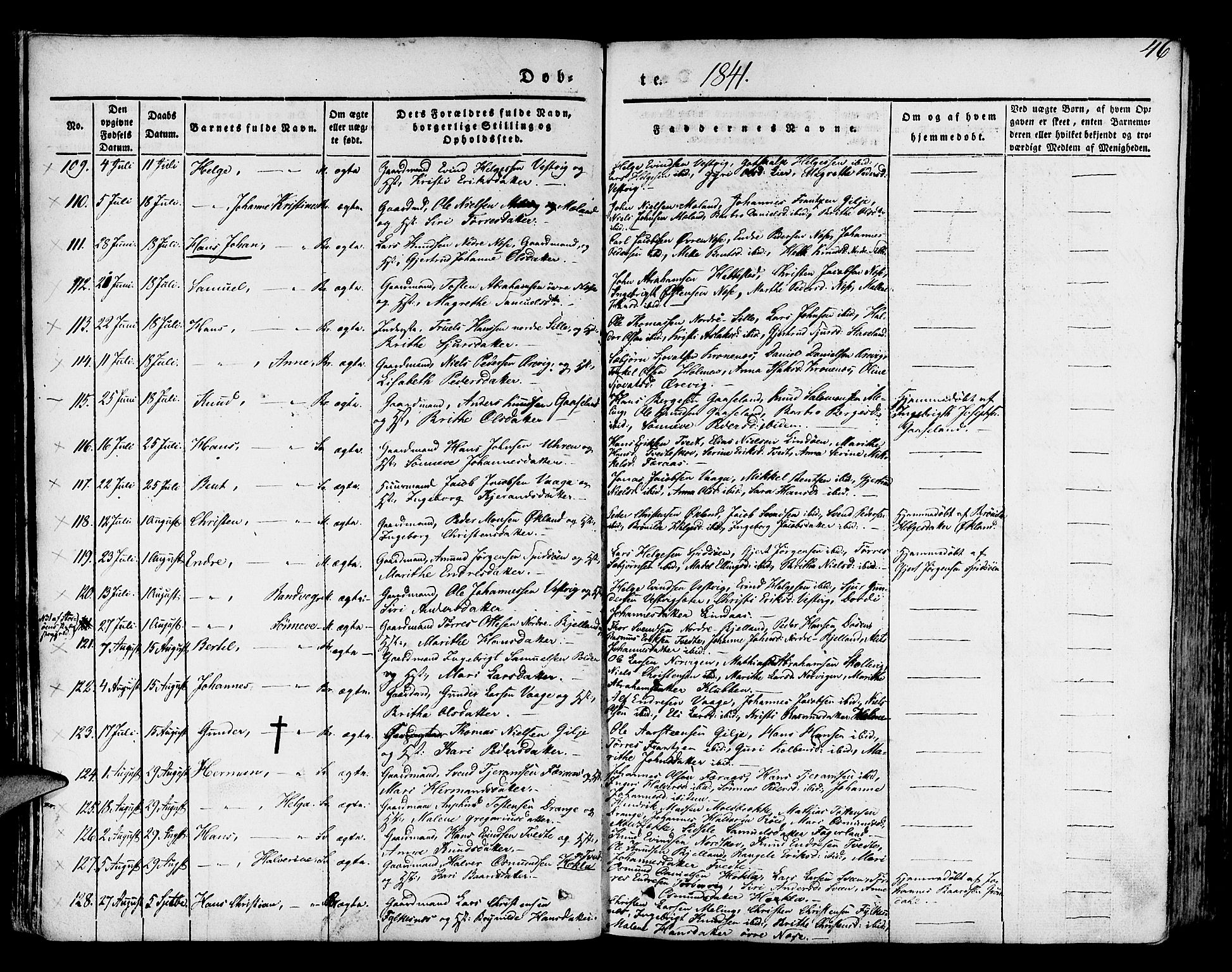 Finnås sokneprestembete, SAB/A-99925/H/Ha/Haa/Haaa/L0006: Parish register (official) no. A 6, 1836-1850, p. 46