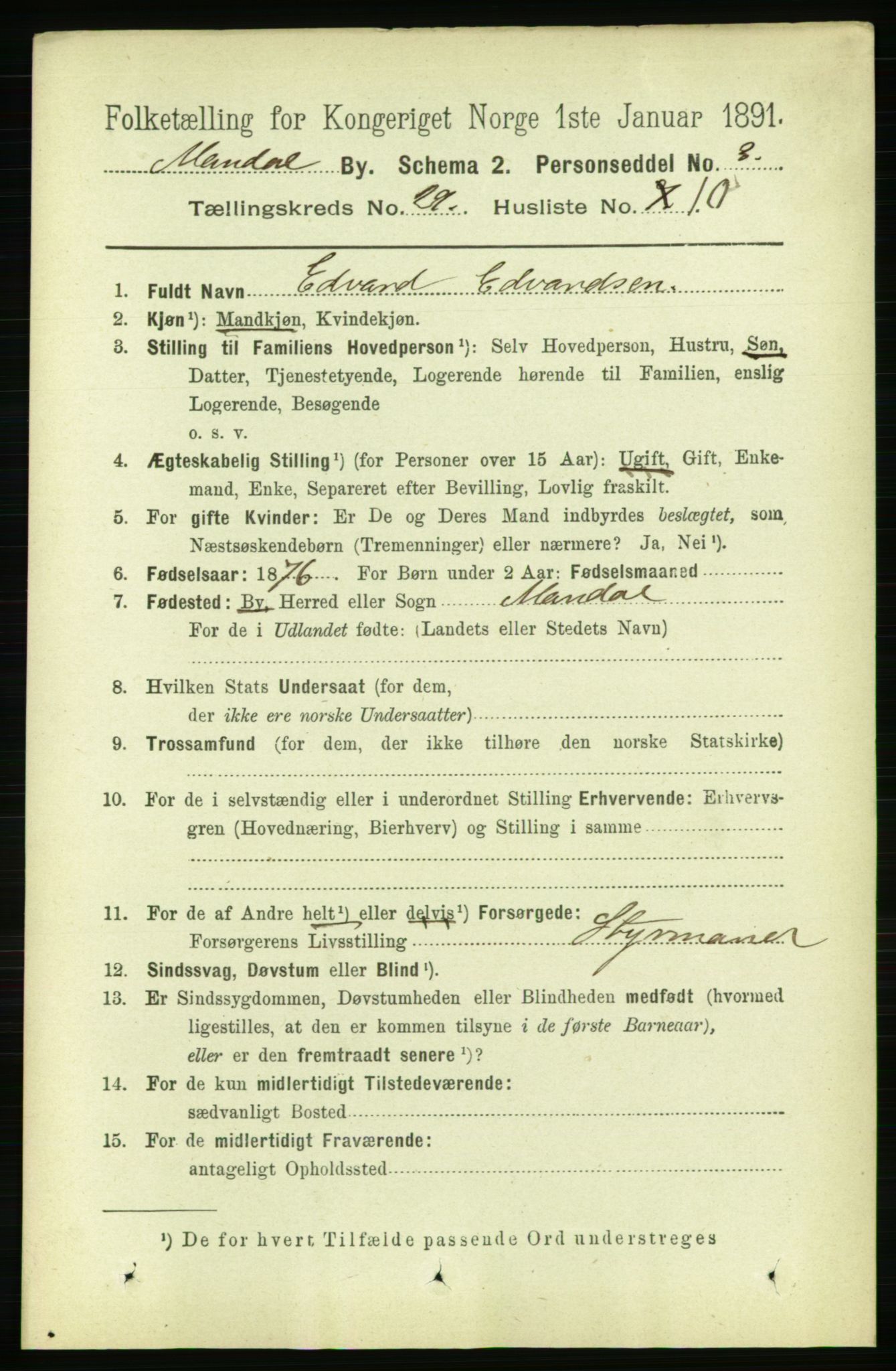 RA, 1891 census for 1002 Mandal, 1891, p. 5162