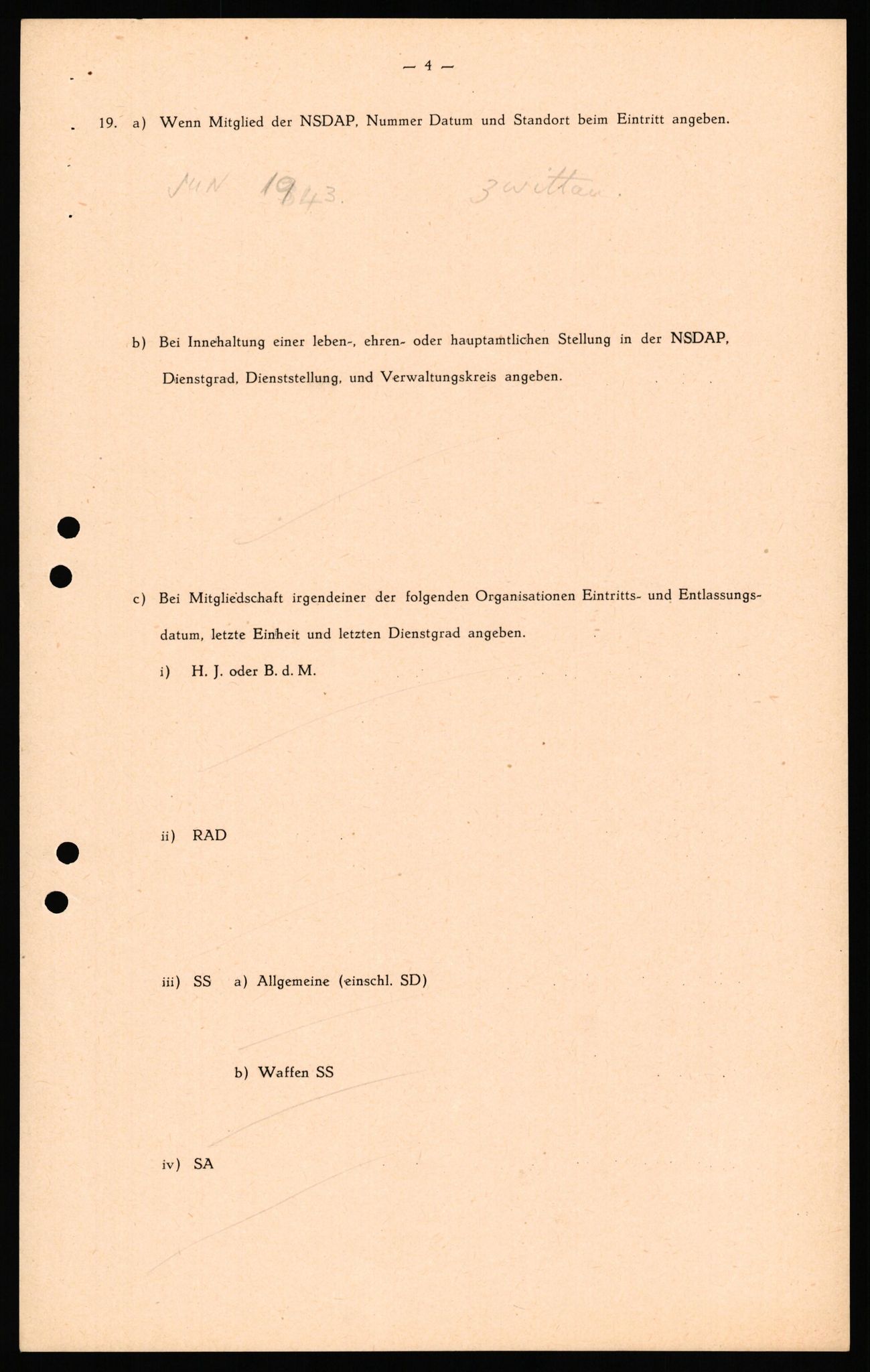 Forsvaret, Forsvarets overkommando II, AV/RA-RAFA-3915/D/Db/L0039: CI Questionaires. Tyske okkupasjonsstyrker i Norge. Østerrikere., 1945-1946, p. 142