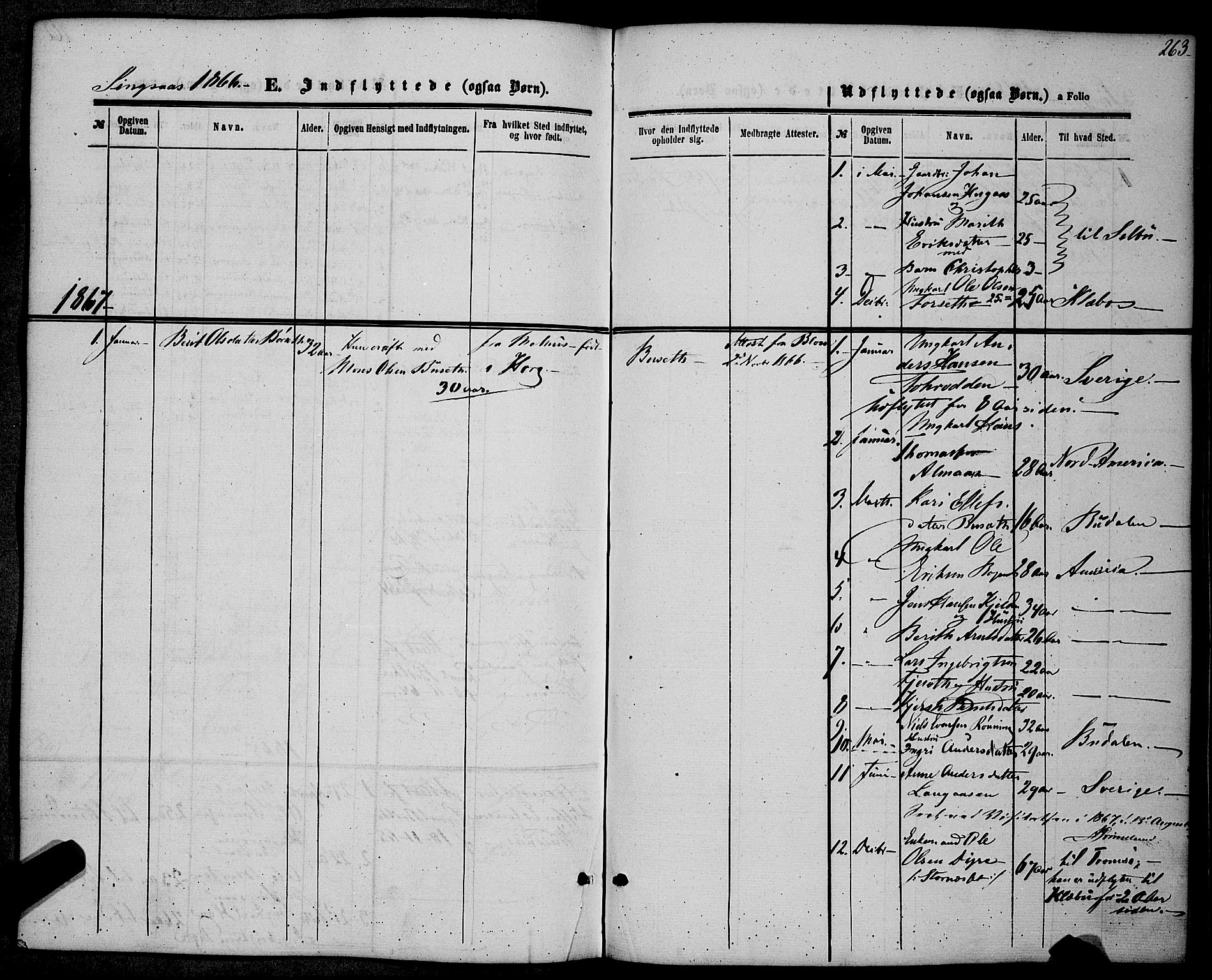 Ministerialprotokoller, klokkerbøker og fødselsregistre - Sør-Trøndelag, SAT/A-1456/685/L0967: Parish register (official) no. 685A07 /2, 1860-1869, p. 263