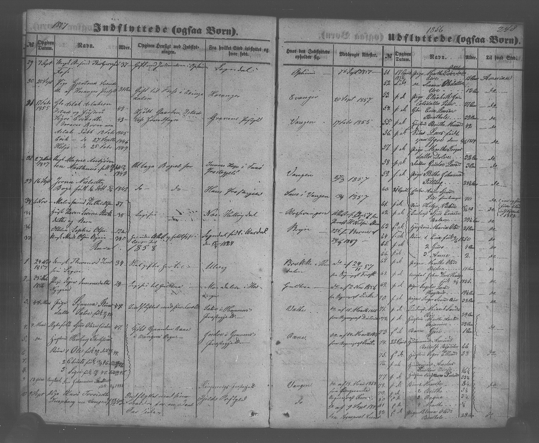 Voss sokneprestembete, SAB/A-79001/H/Haa: Parish register (official) no. A 20, 1855-1886, p. 248