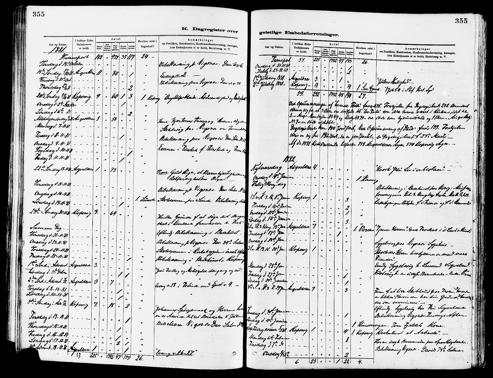 Avaldsnes sokneprestkontor, AV/SAST-A -101851/H/Ha/Haa/L0015: Parish register (official) no. A 15, 1880-1906, p. 355