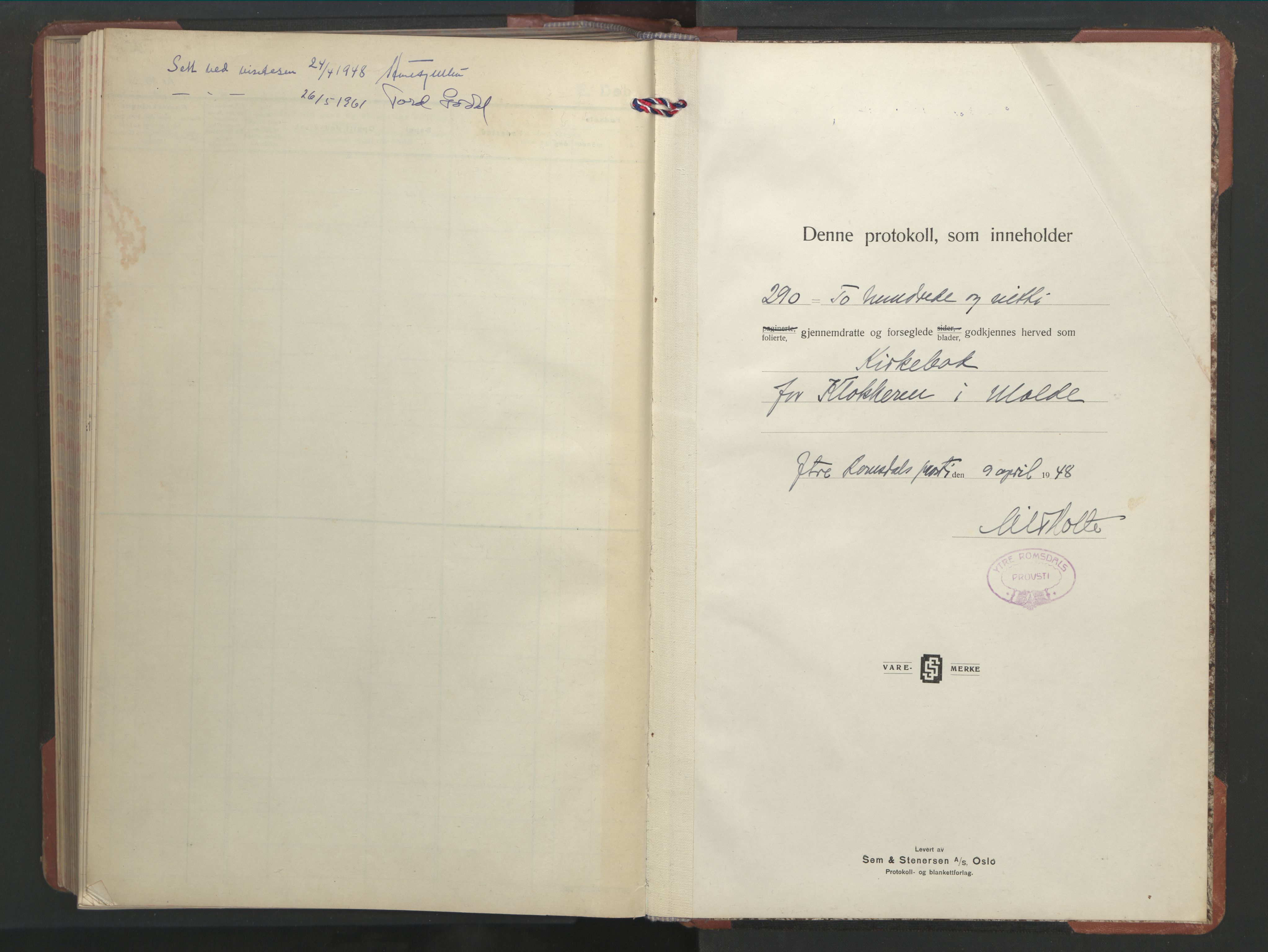 Ministerialprotokoller, klokkerbøker og fødselsregistre - Møre og Romsdal, SAT/A-1454/558/L0705: Parish register (copy) no. 558C06, 1940-1953