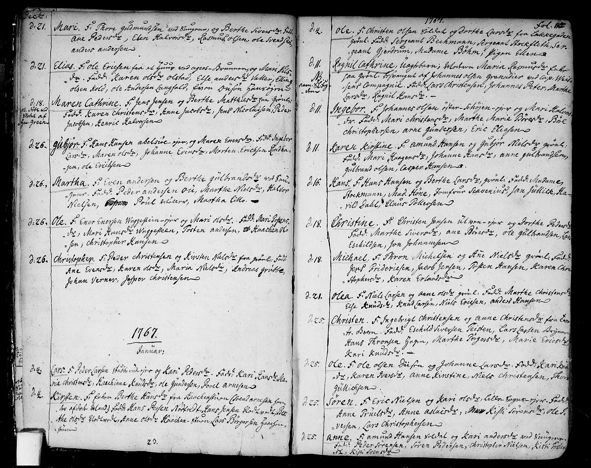 Aker prestekontor kirkebøker, SAO/A-10861/F/L0009: Parish register (official) no. 9, 1765-1785, p. 11