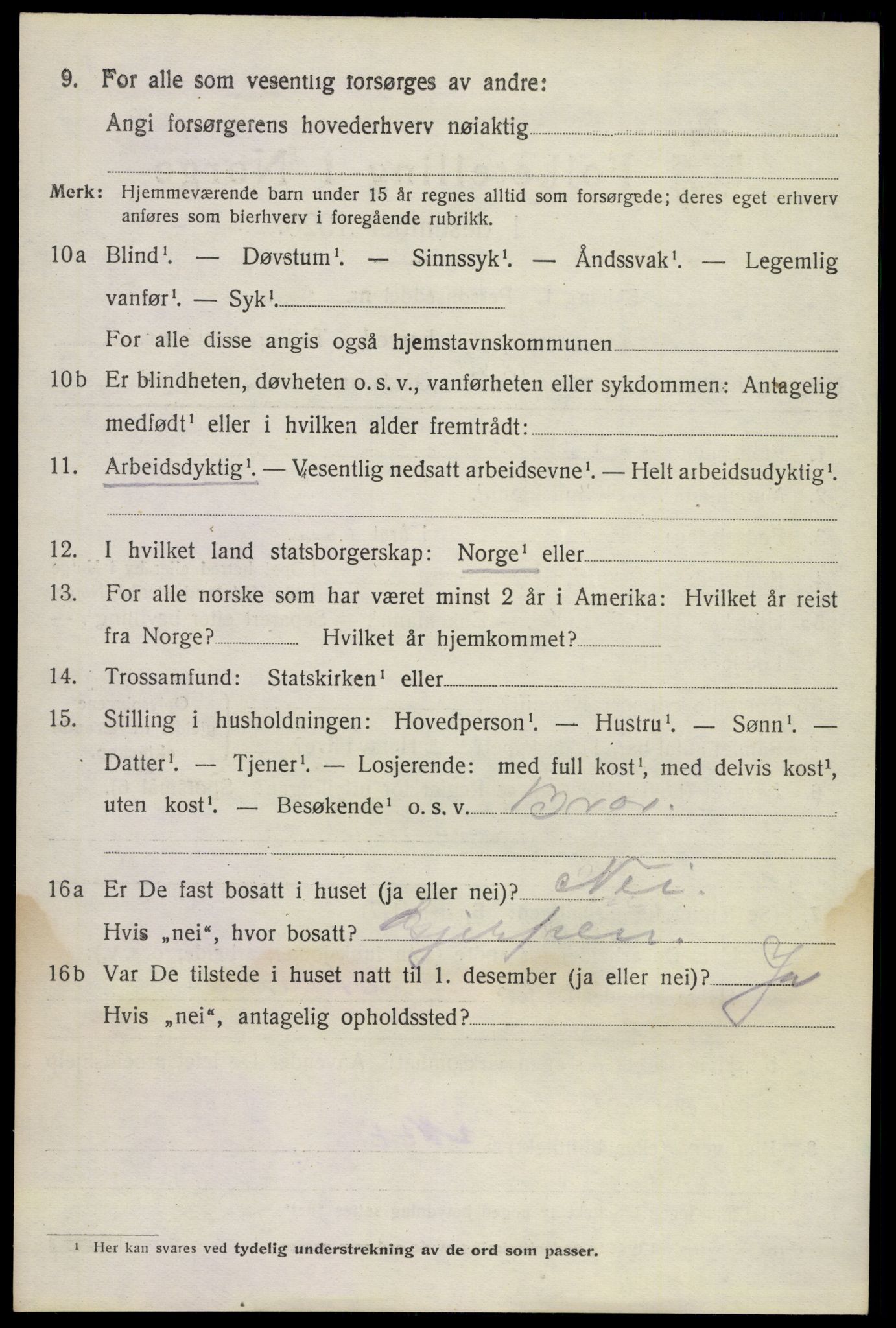 SAKO, 1920 census for Sauherad, 1920, p. 3600