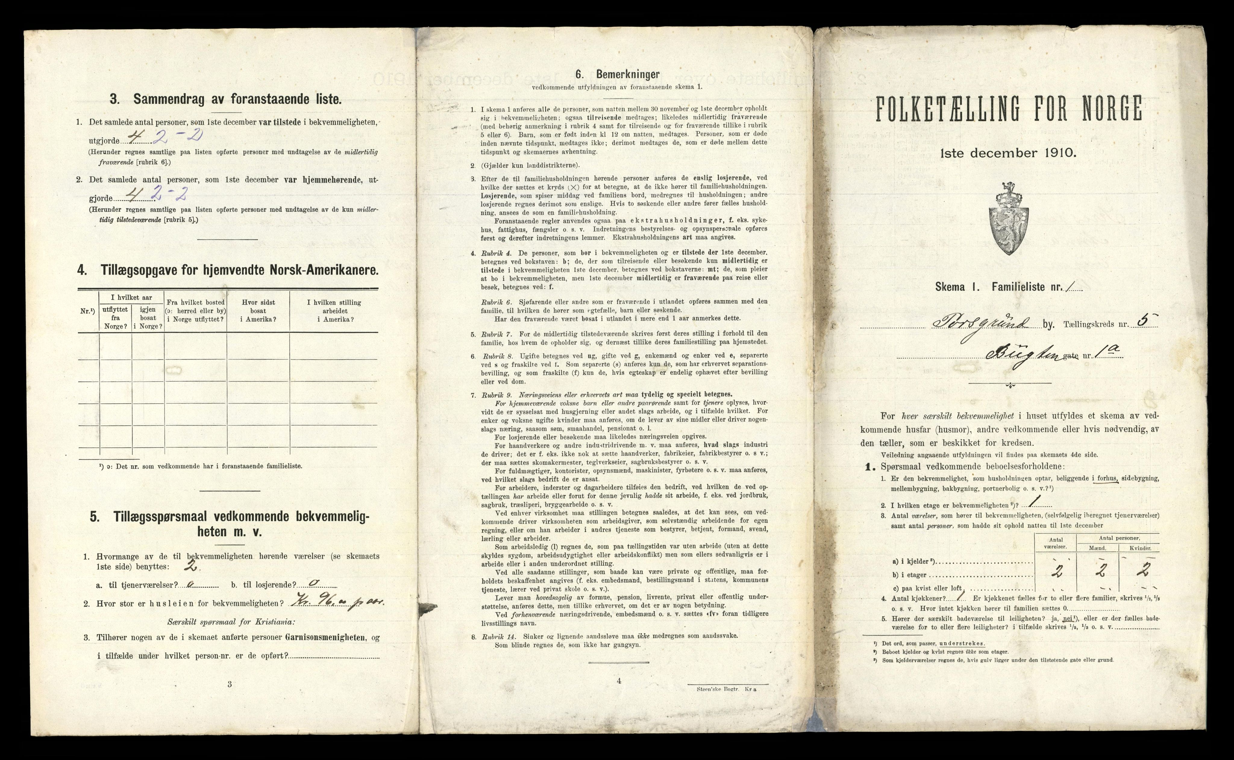 RA, 1910 census for Porsgrunn, 1910, p. 2958