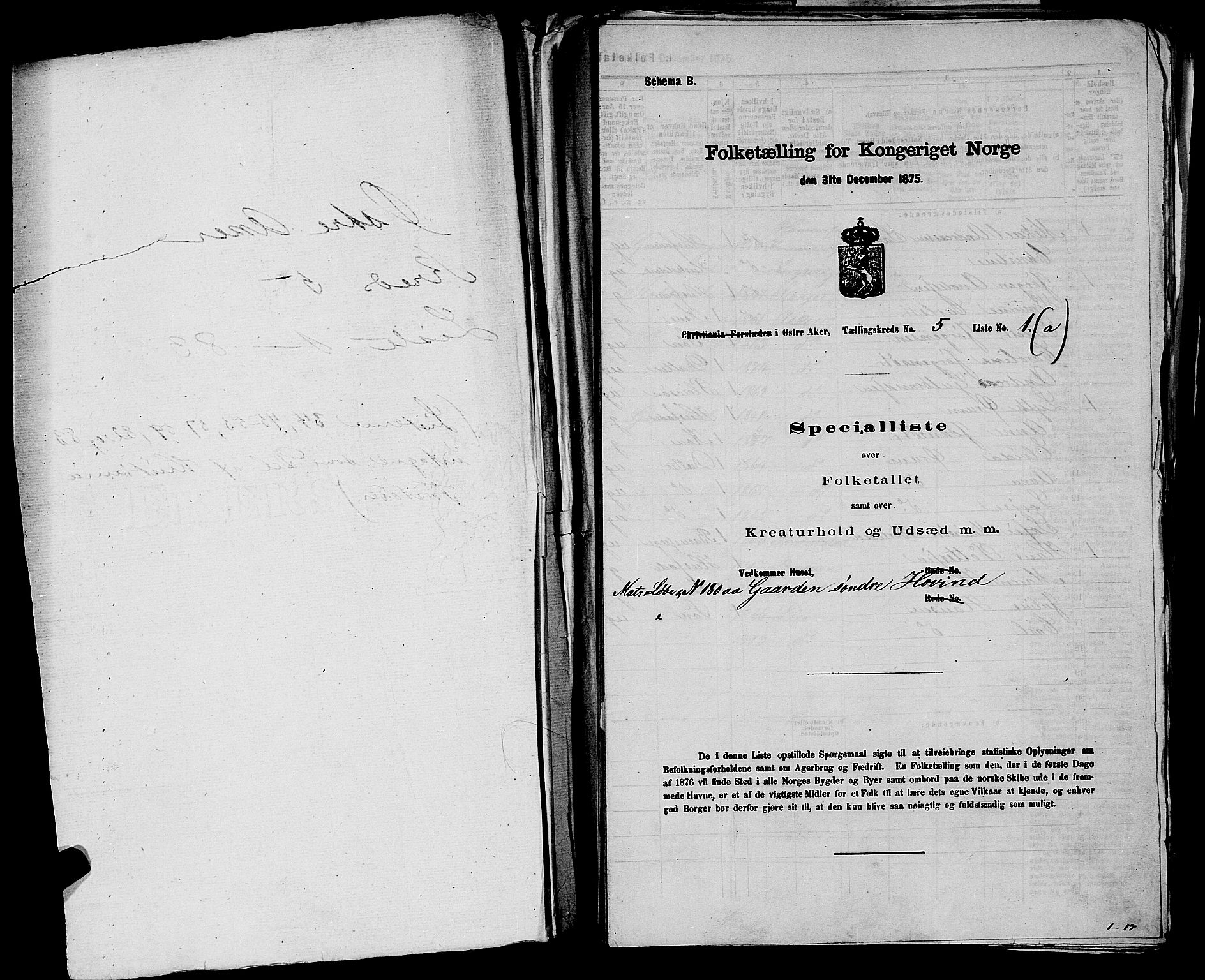 RA, 1875 census for 0218bP Østre Aker, 1875, p. 1388