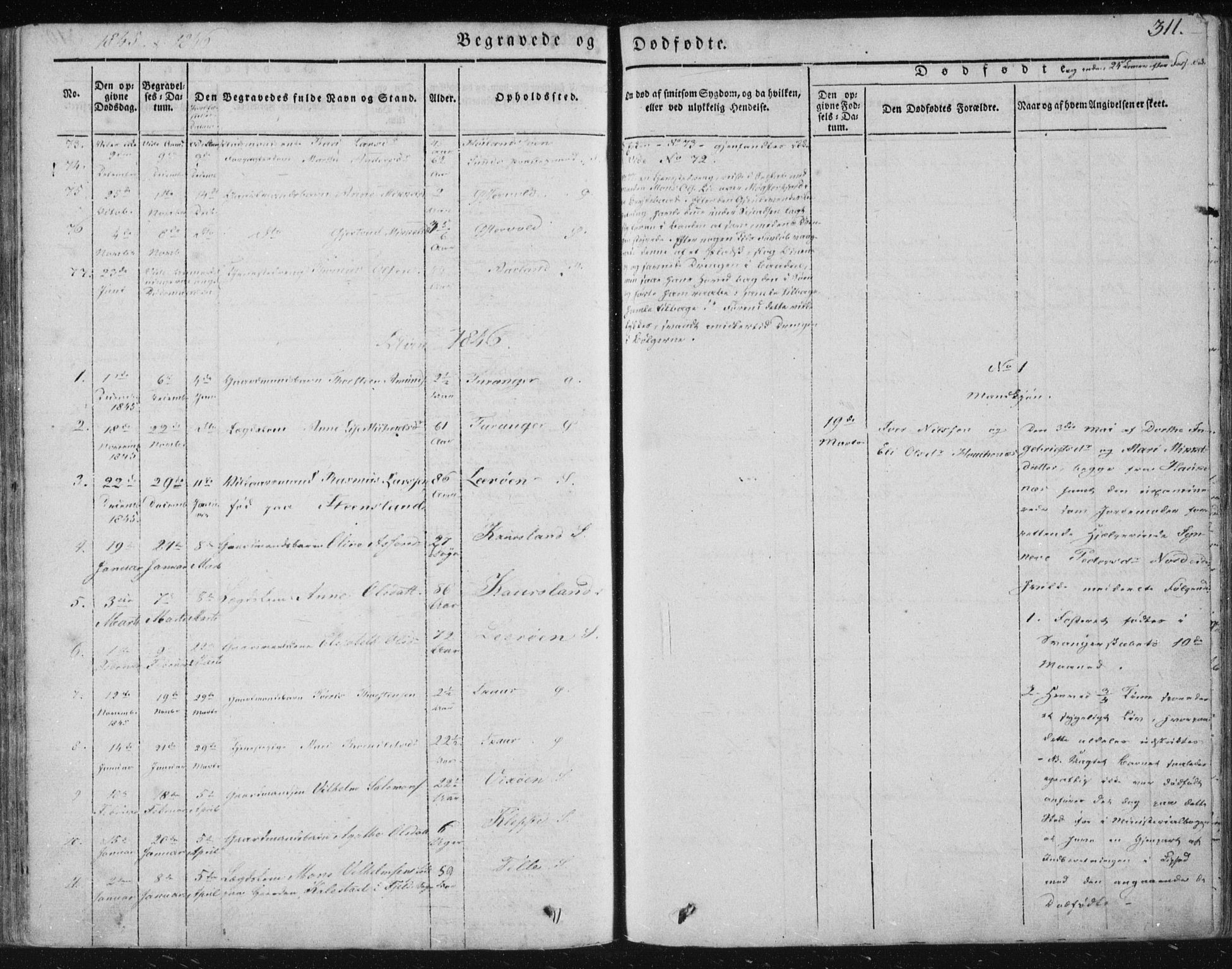 Sund sokneprestembete, AV/SAB-A-99930: Parish register (official) no. A 13, 1835-1849, p. 311