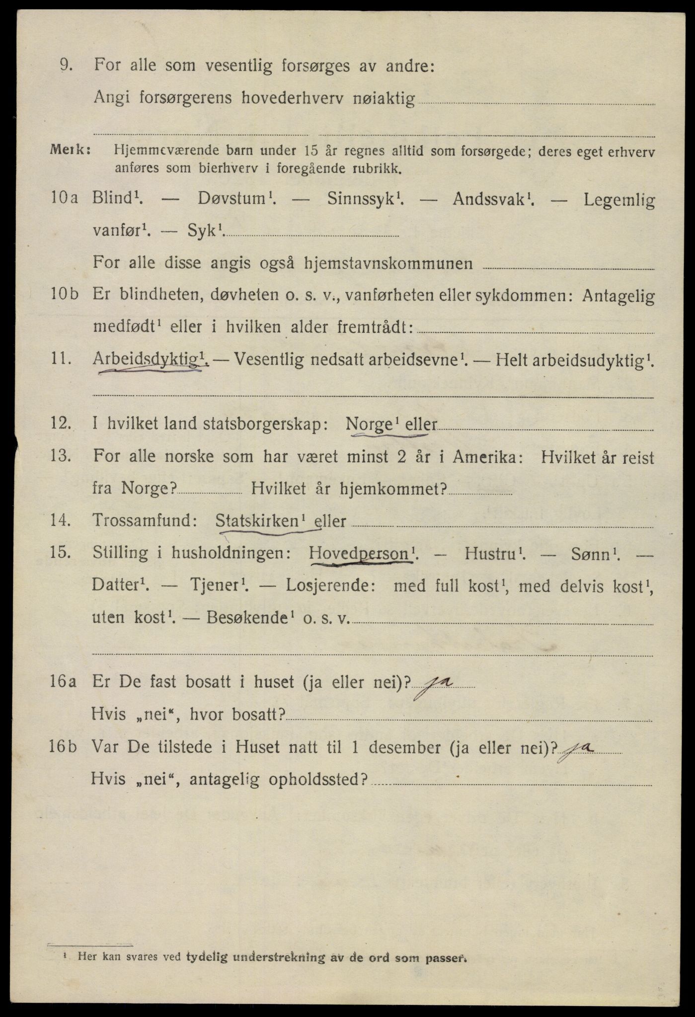 SAO, 1920 census for Hølen, 1920, p. 230