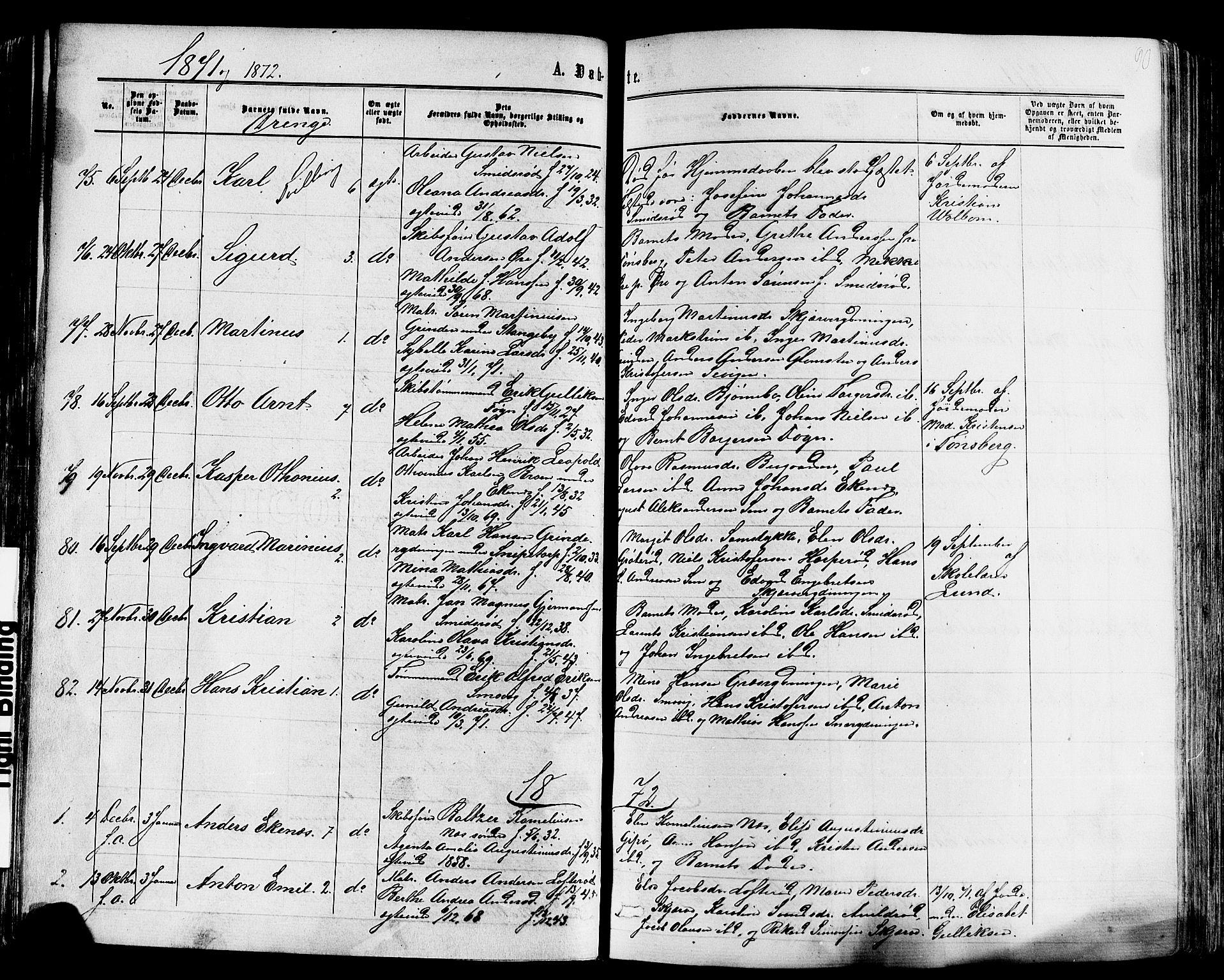 Nøtterøy kirkebøker, SAKO/A-354/F/Fa/L0007: Parish register (official) no. I 7, 1865-1877, p. 90